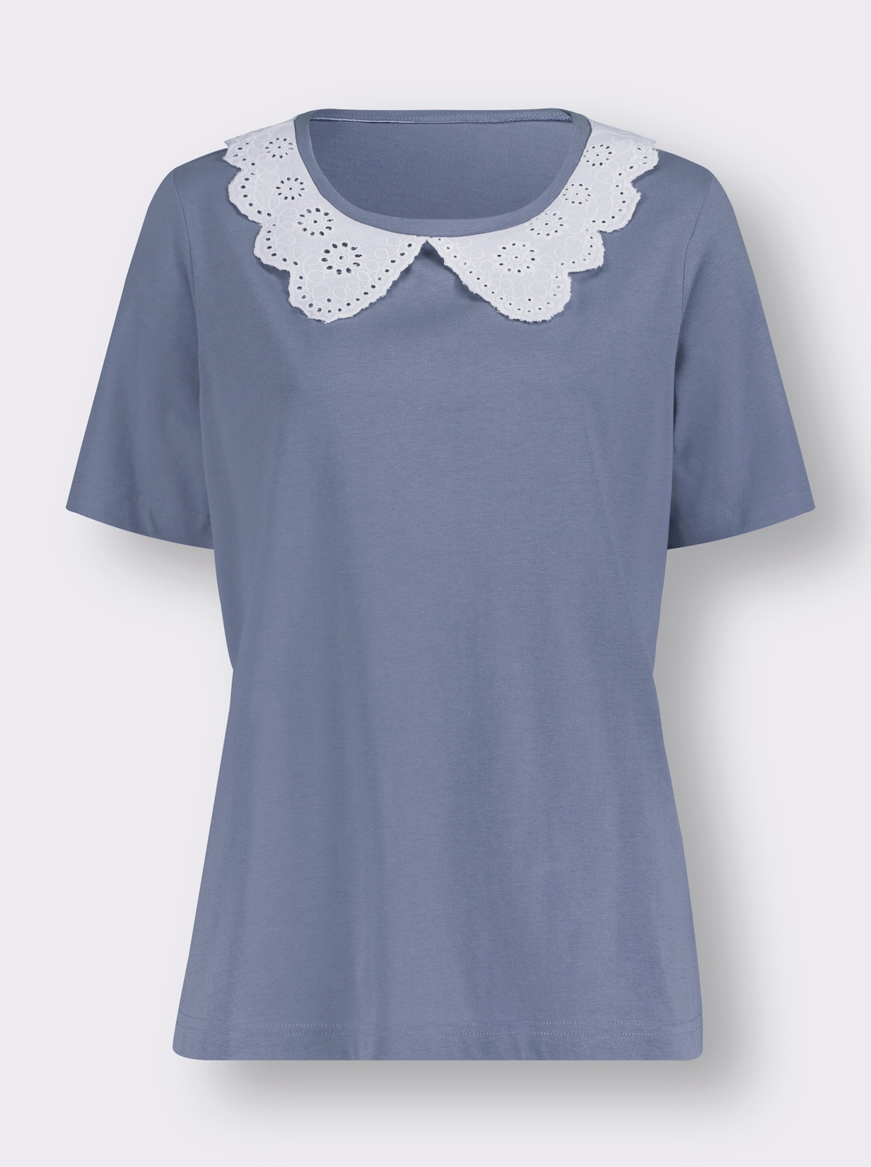 Tričko s krátkým rukávem - holubí modrá