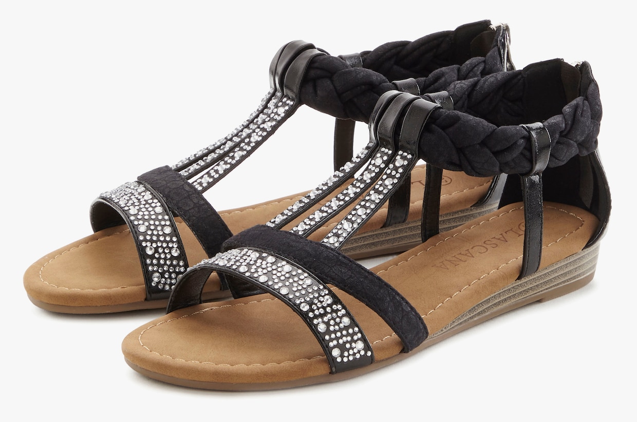 LASCANA sandalen - zwart