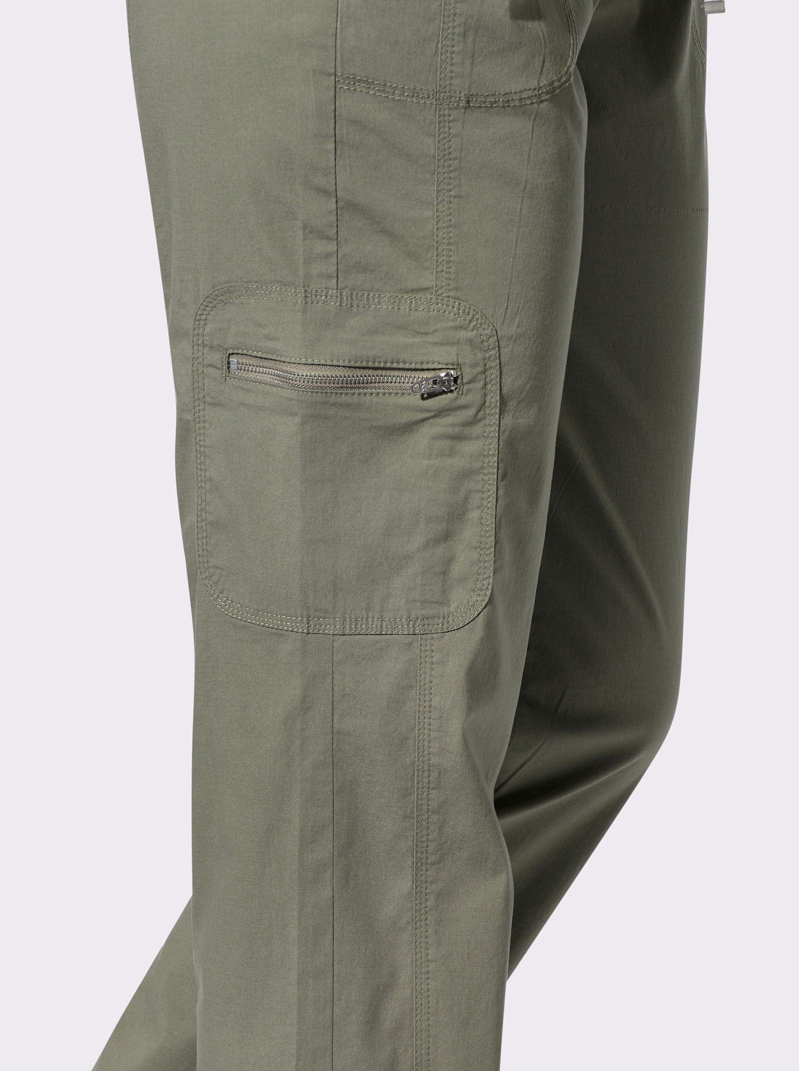 Schlupfhose mit funktionalen Taschen - khaki