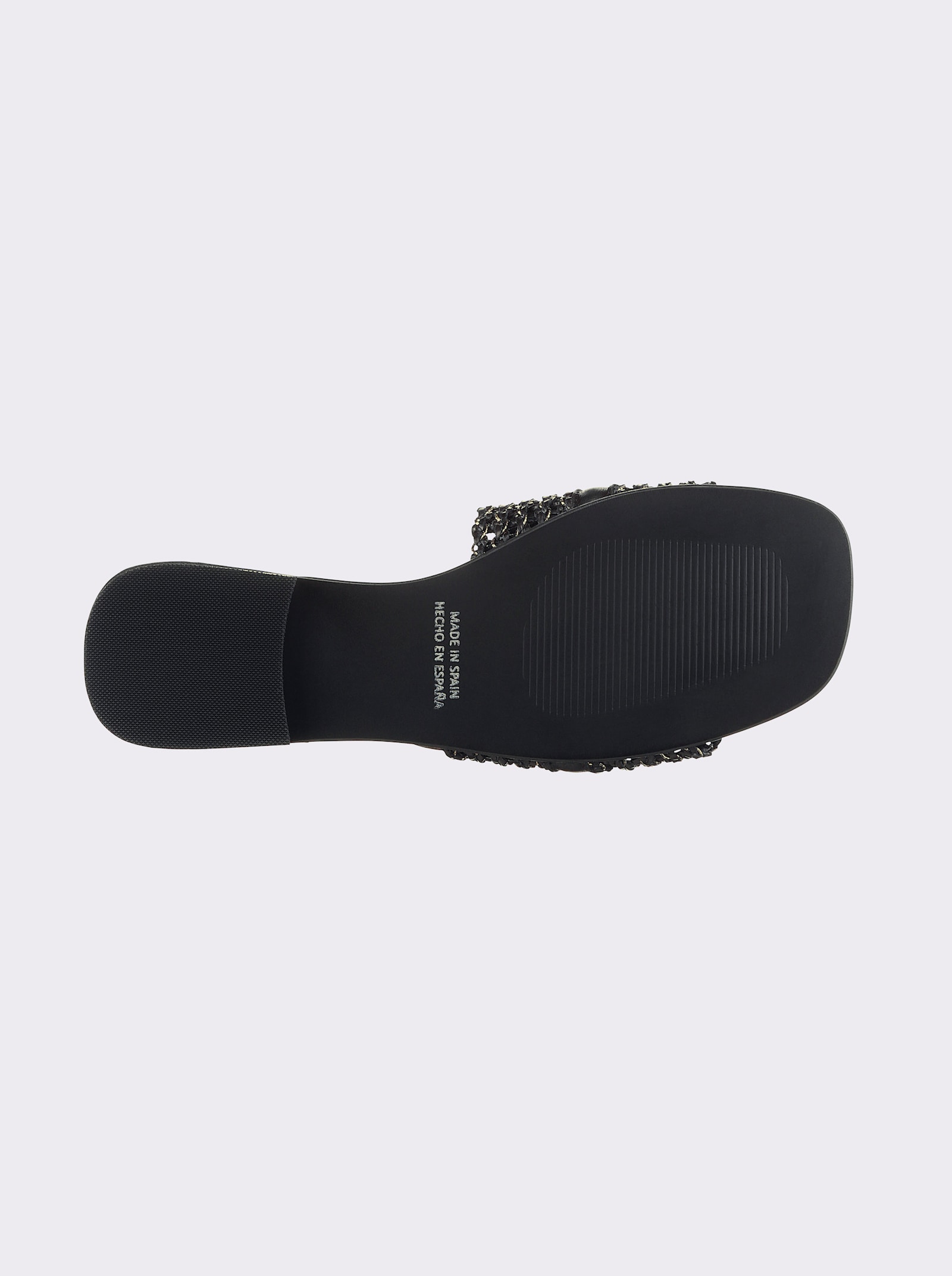 heine slippers - zwart/goudkleur