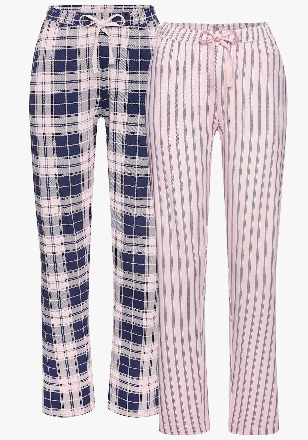 Vivance Dreams Bas de pyjama - rose-bleu à motifs