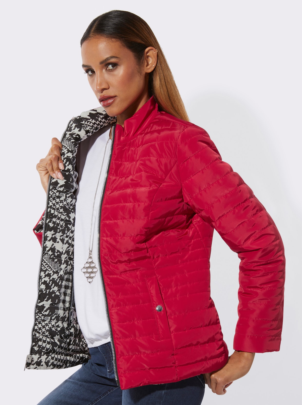 Wendejacke mit innovativer Füllung - rot