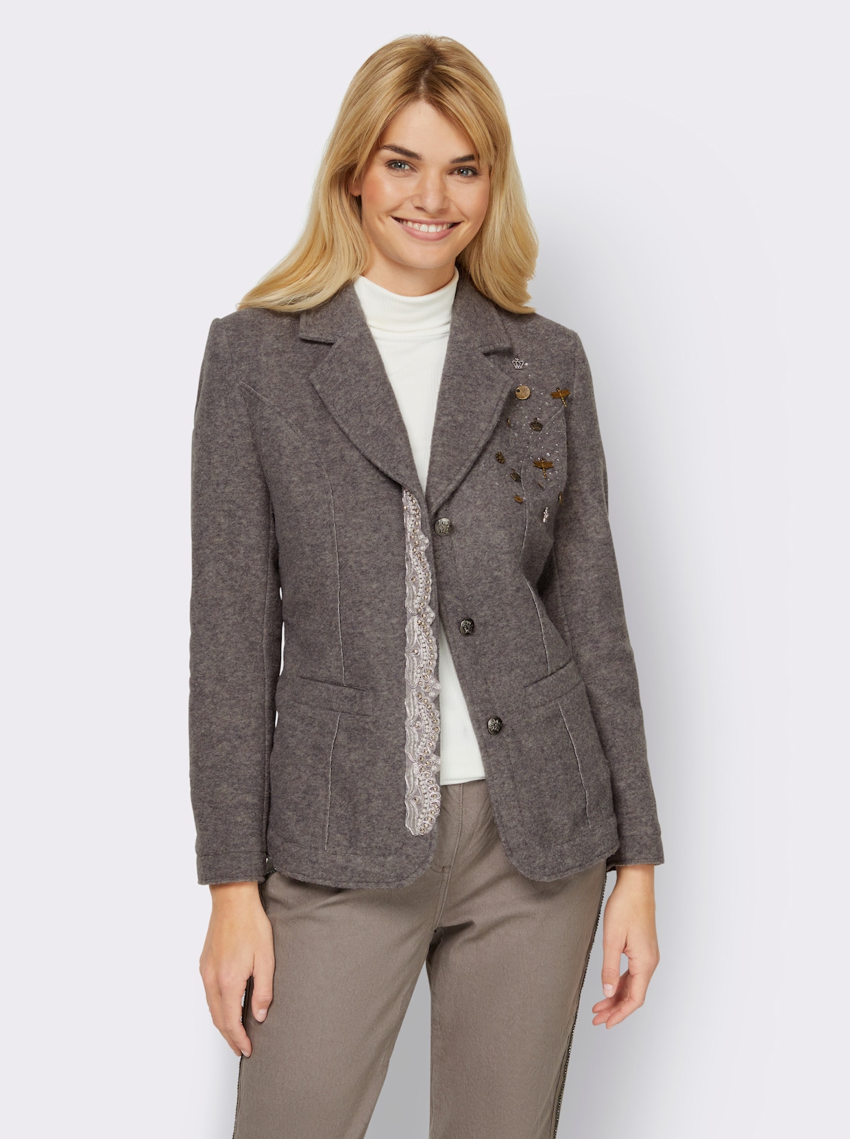 heine Blazer - gris chiné