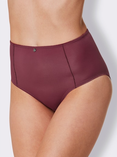 wäschepur Hüftslip mit leicht glänzender Naht - 2x bordeaux
