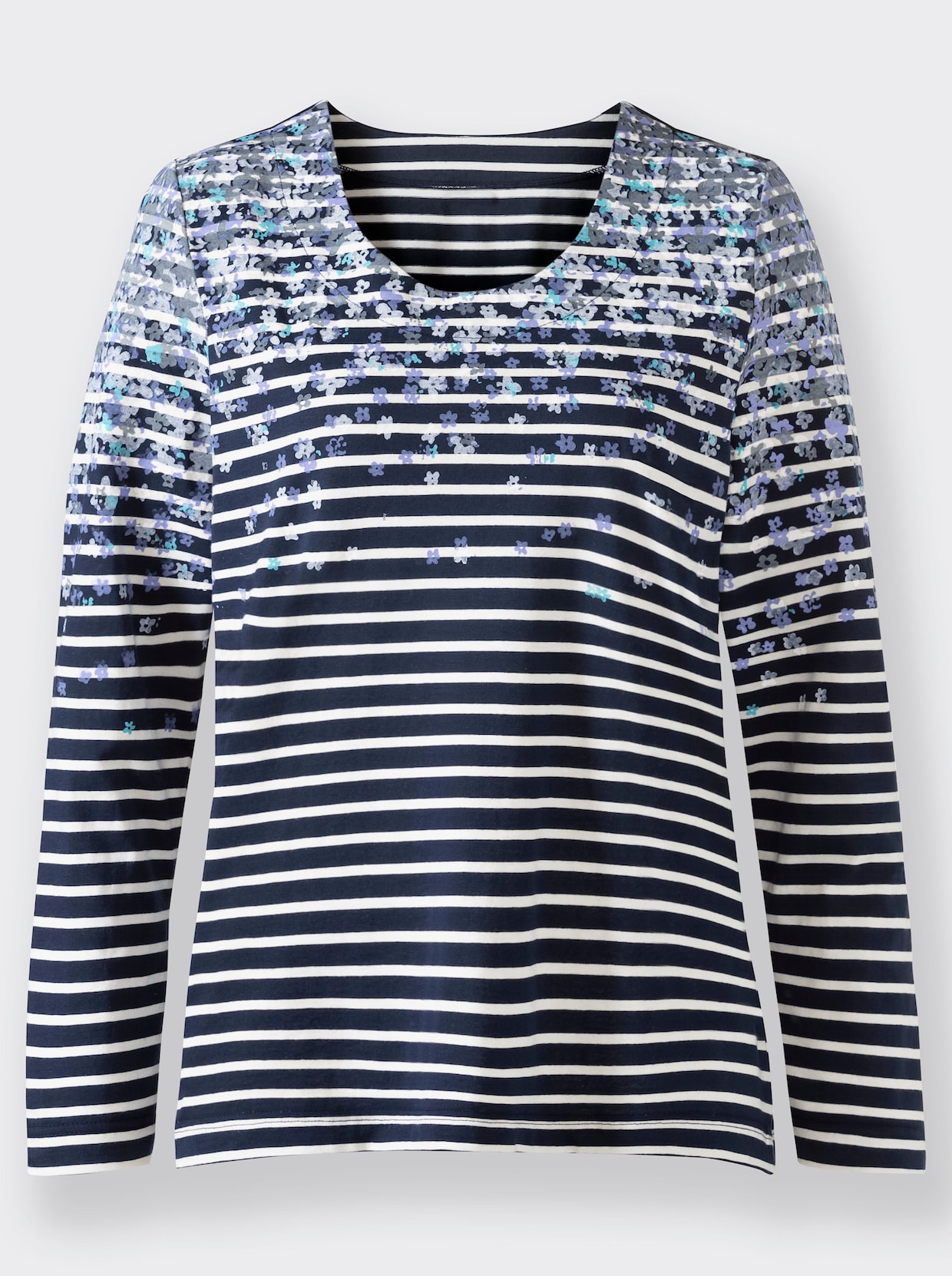 Shirt met lange mouwen - marine geprint