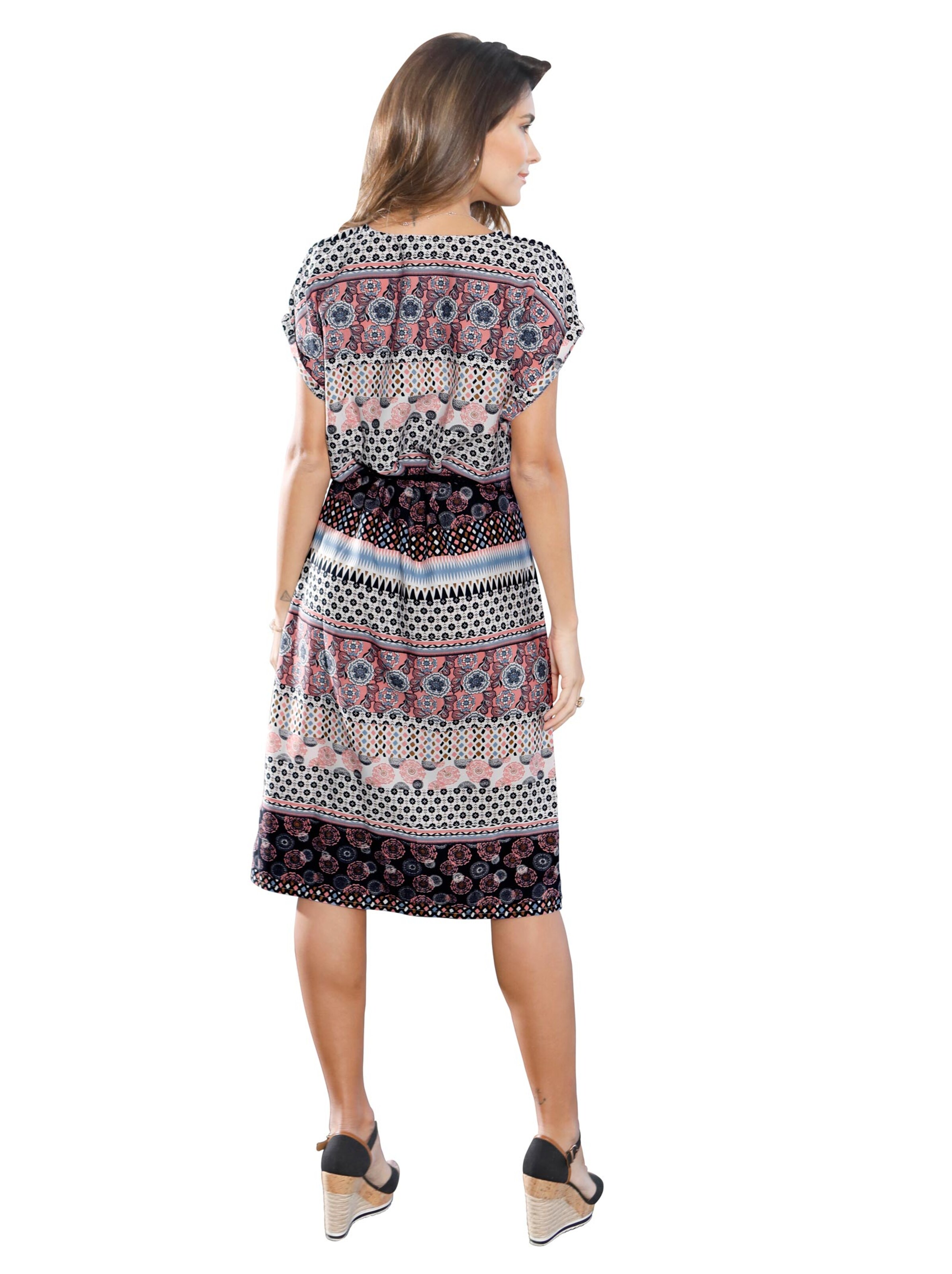 Kleid - rosé-gemustert