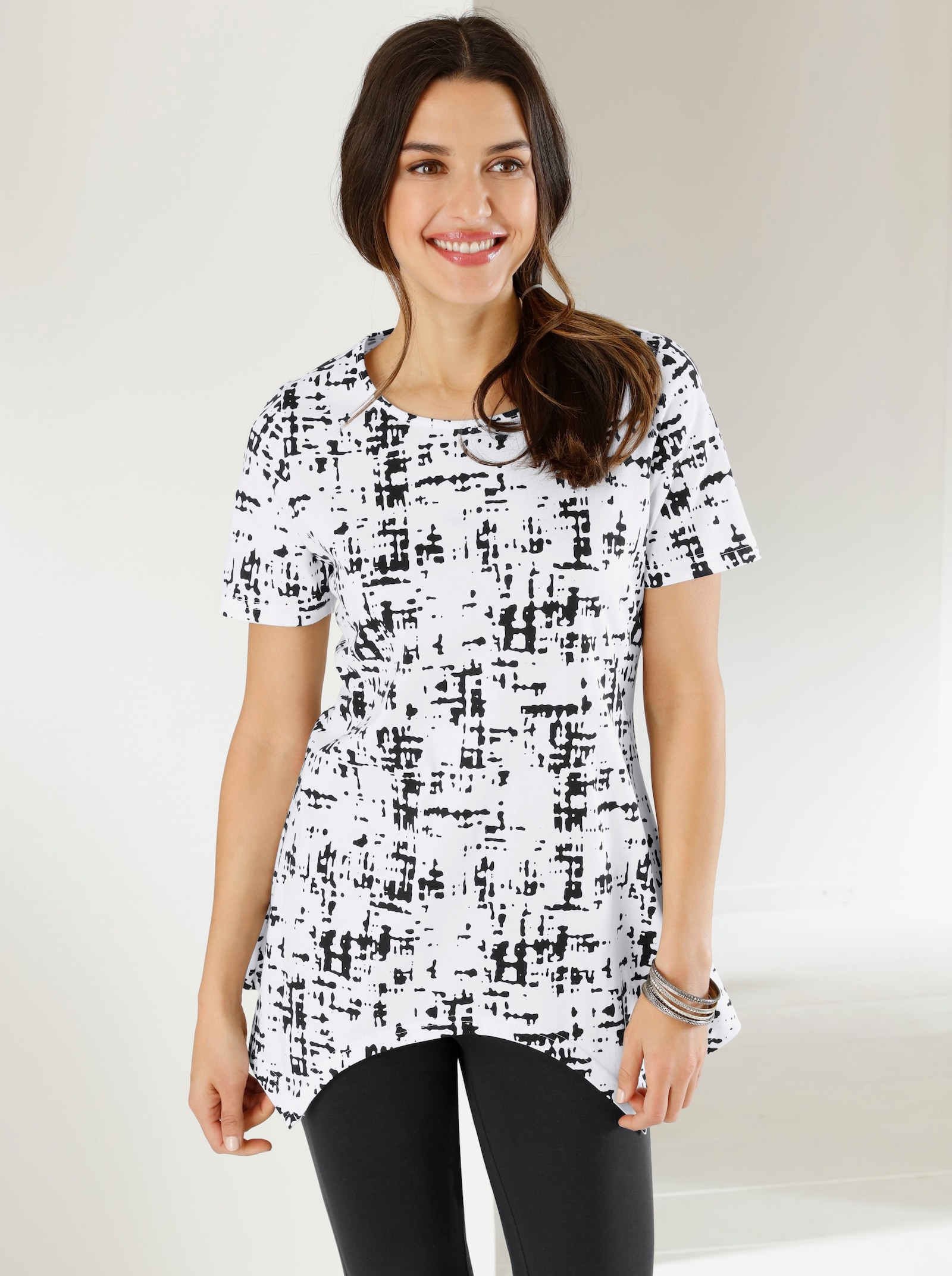 Caprileggings mit Rundum-Dehnbund - schwarz