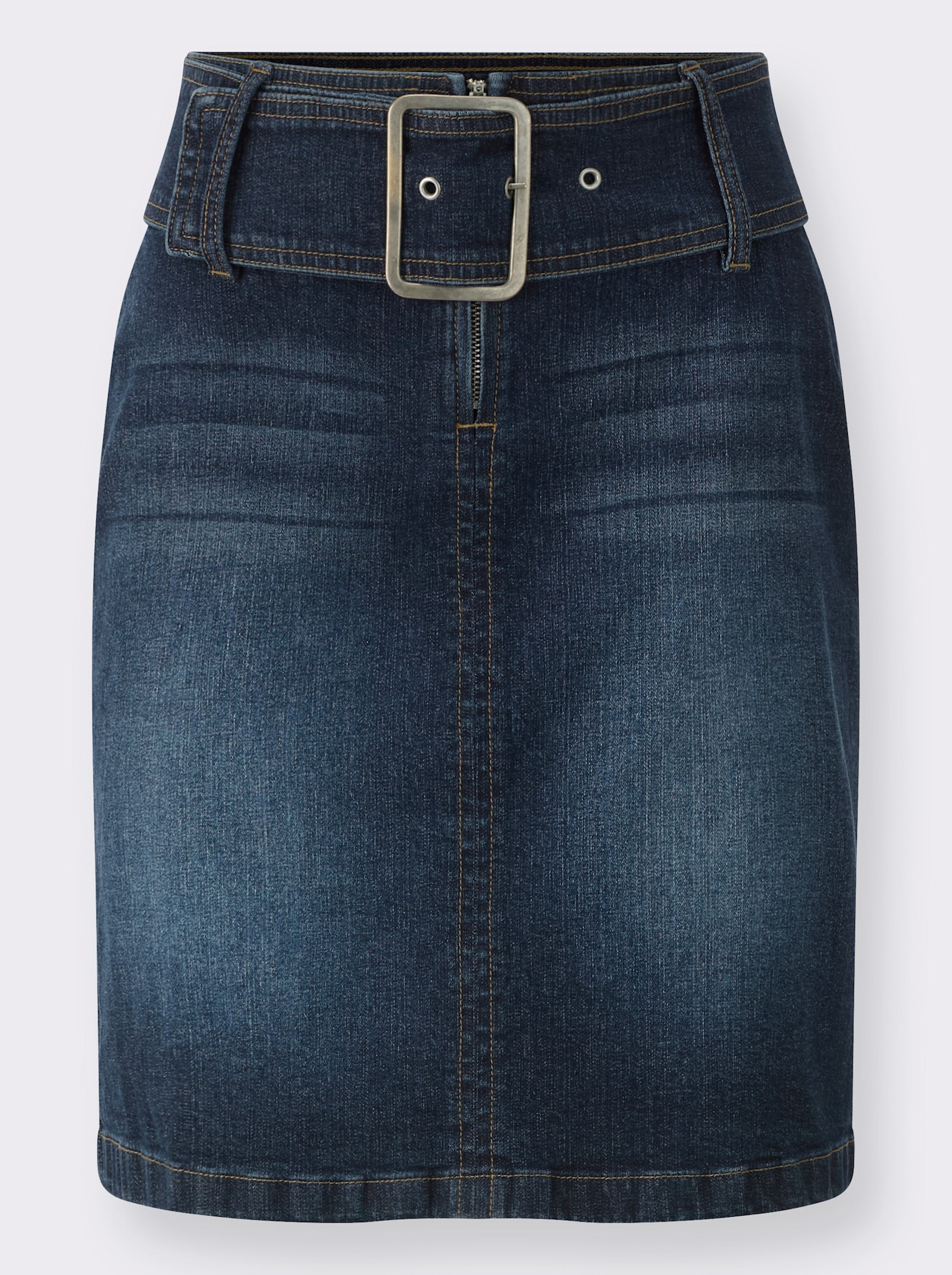 heine Jeansrock mit Montage-Gürtel - blue-stone-washed