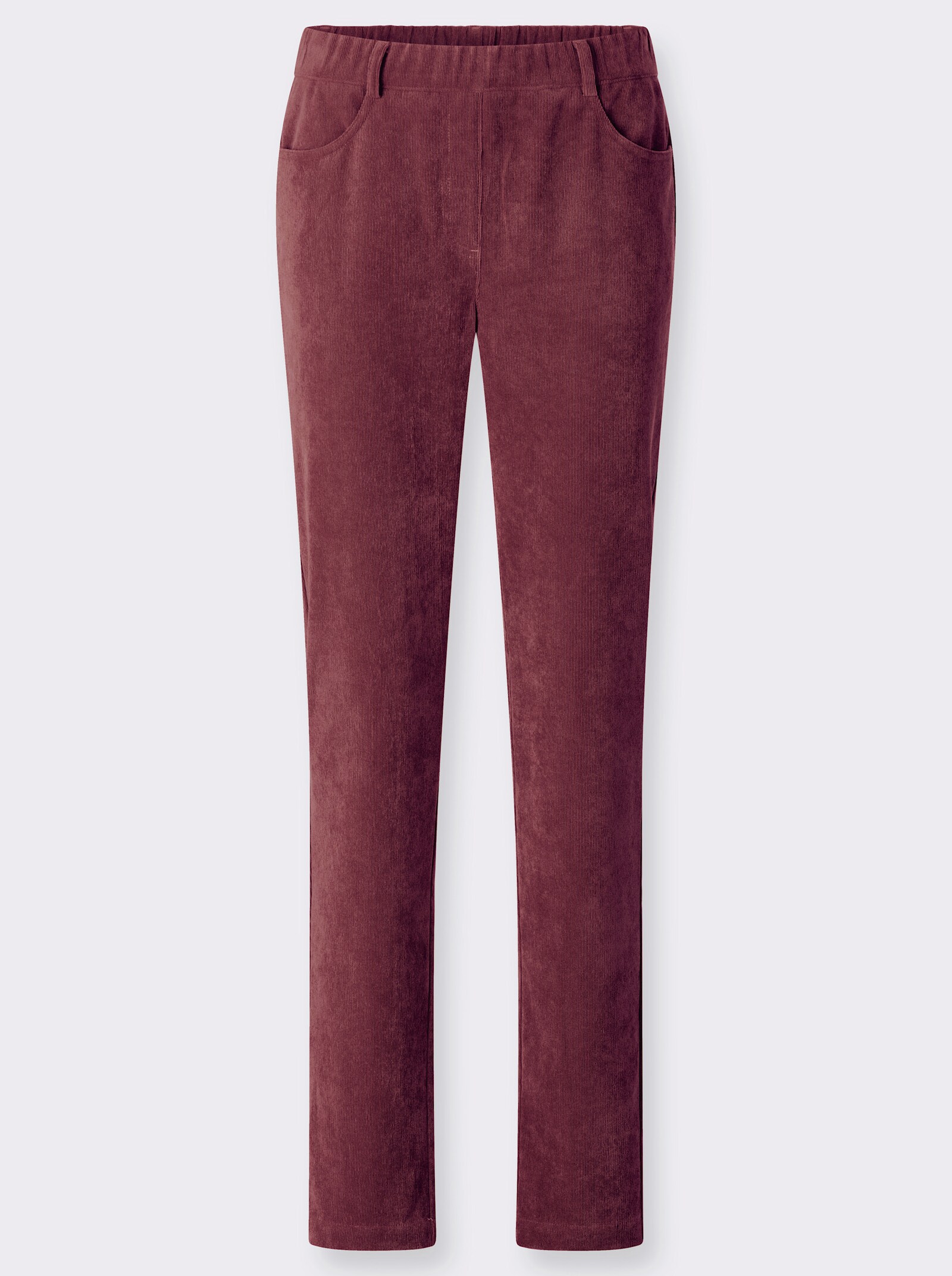  Cordhose mit Dehnbund - bordeaux