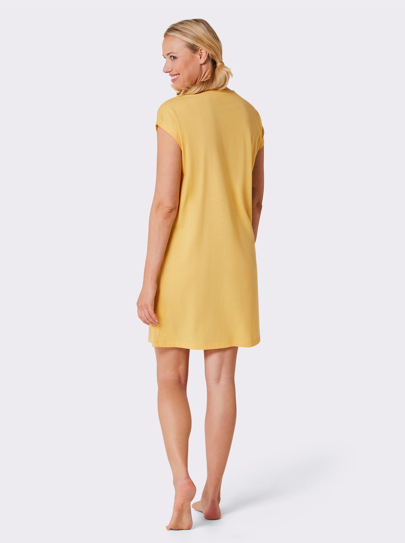 wäschepur Sleepshirts in Oversize-Form - gelb-graphit + anthrazit-graphit