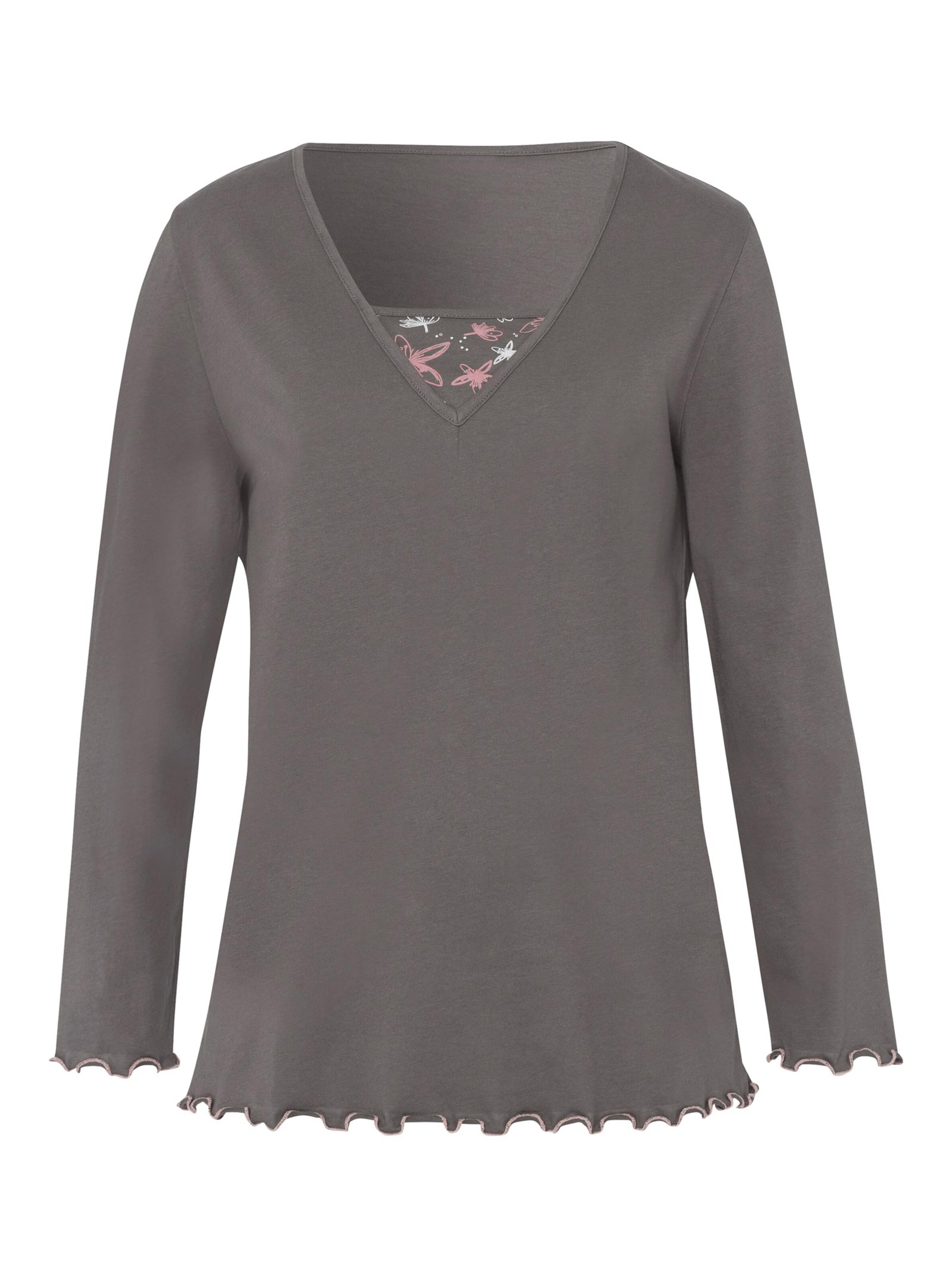 Schlafanzug - braun-bedruckt