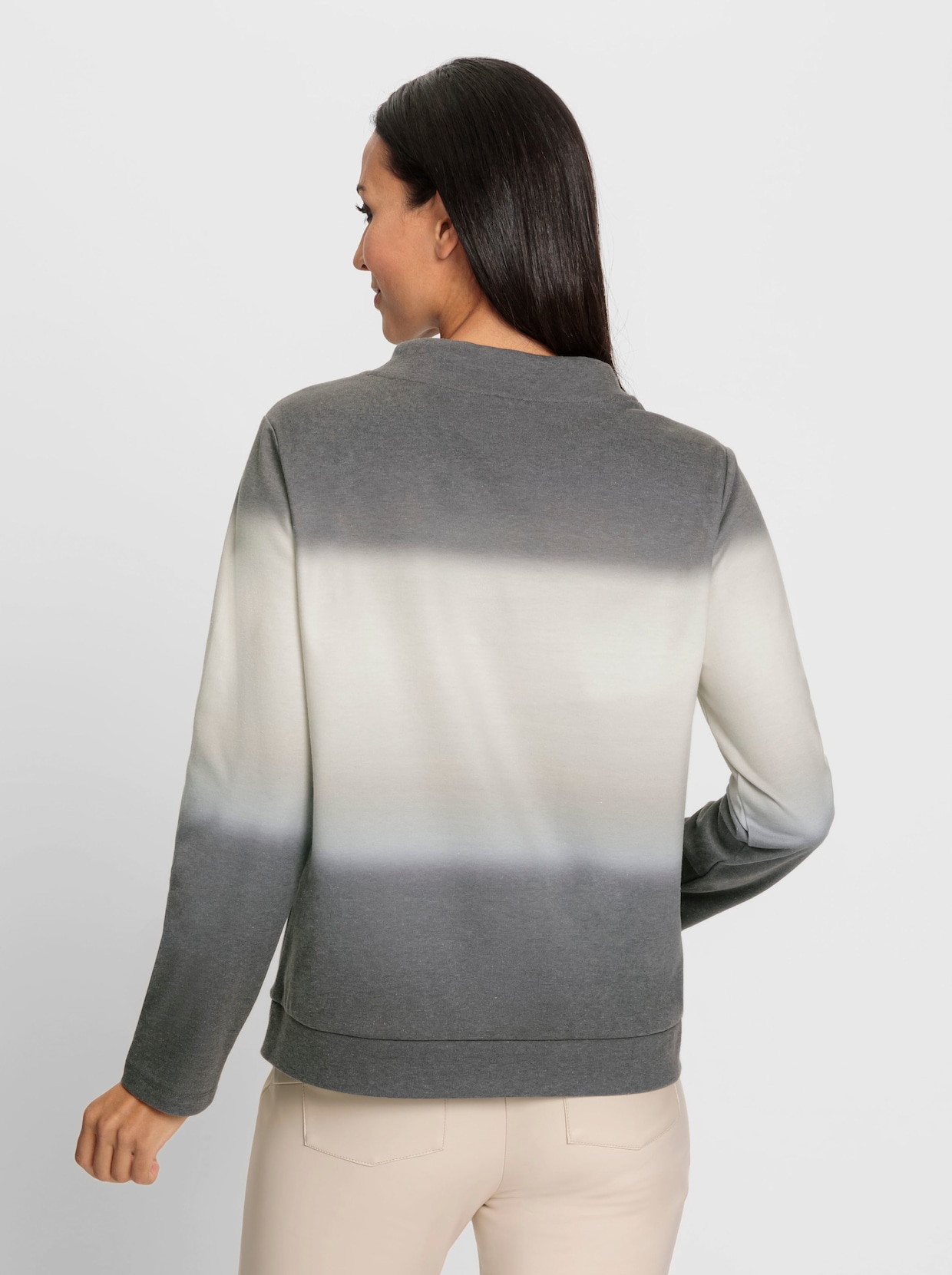 heine Sweatshirt - grijs/champagne bedrukt
