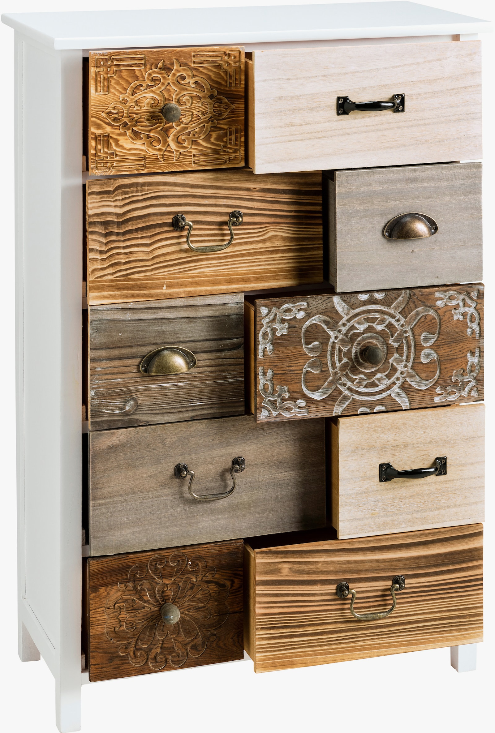 heine home Kommode - weiß-braun