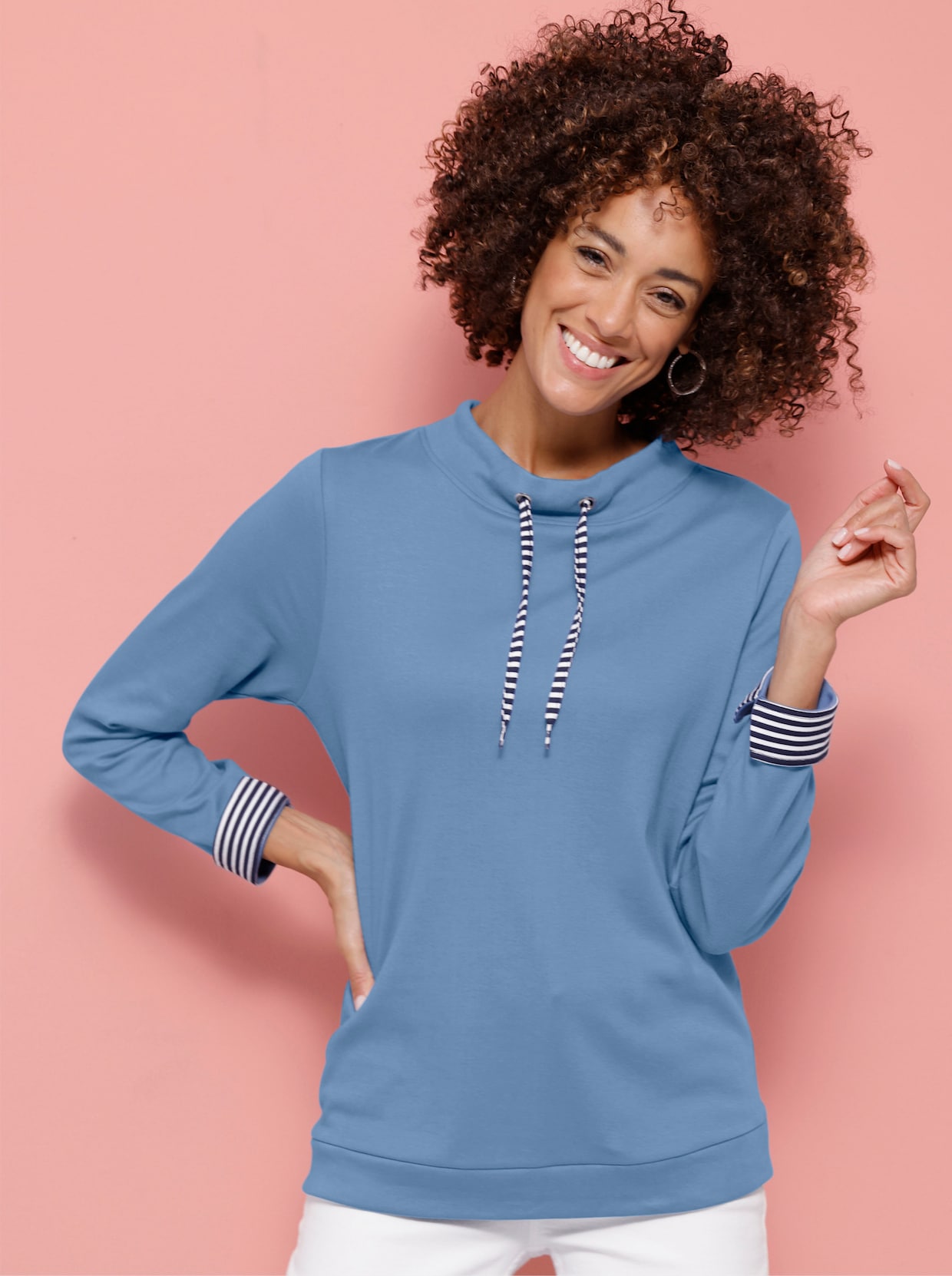 Sweatshirt - middenblauw