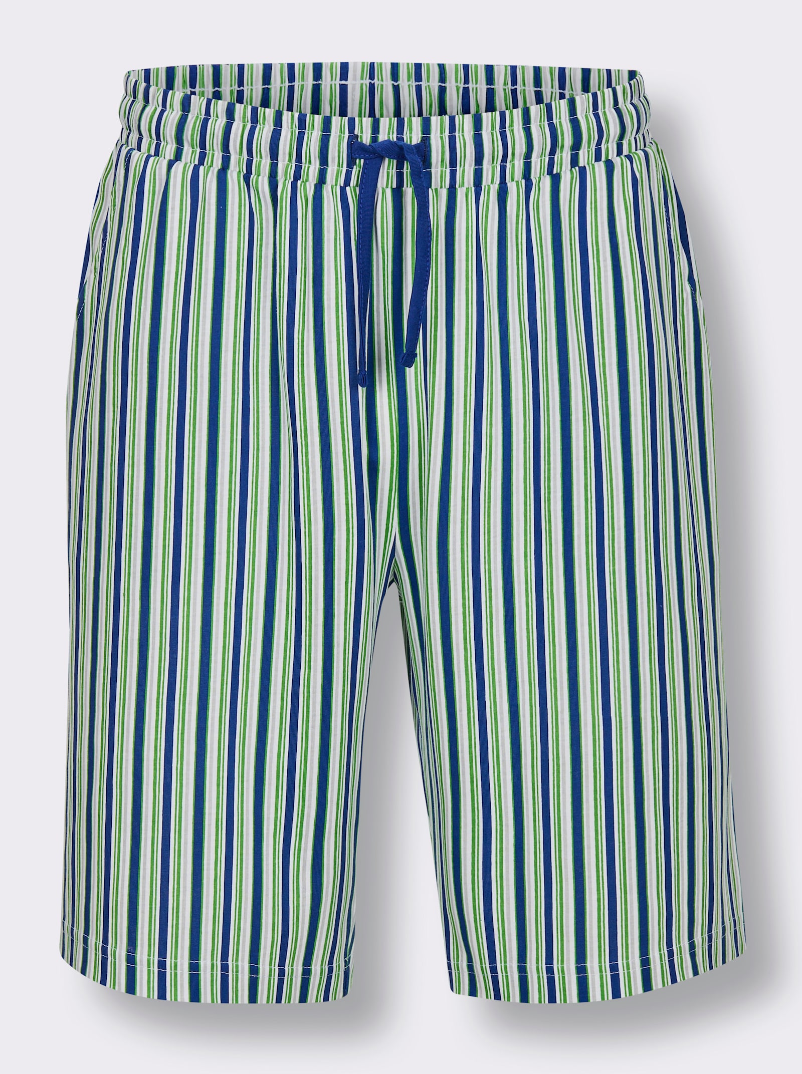 Hose kurz - royalblau-apfel-gestreift