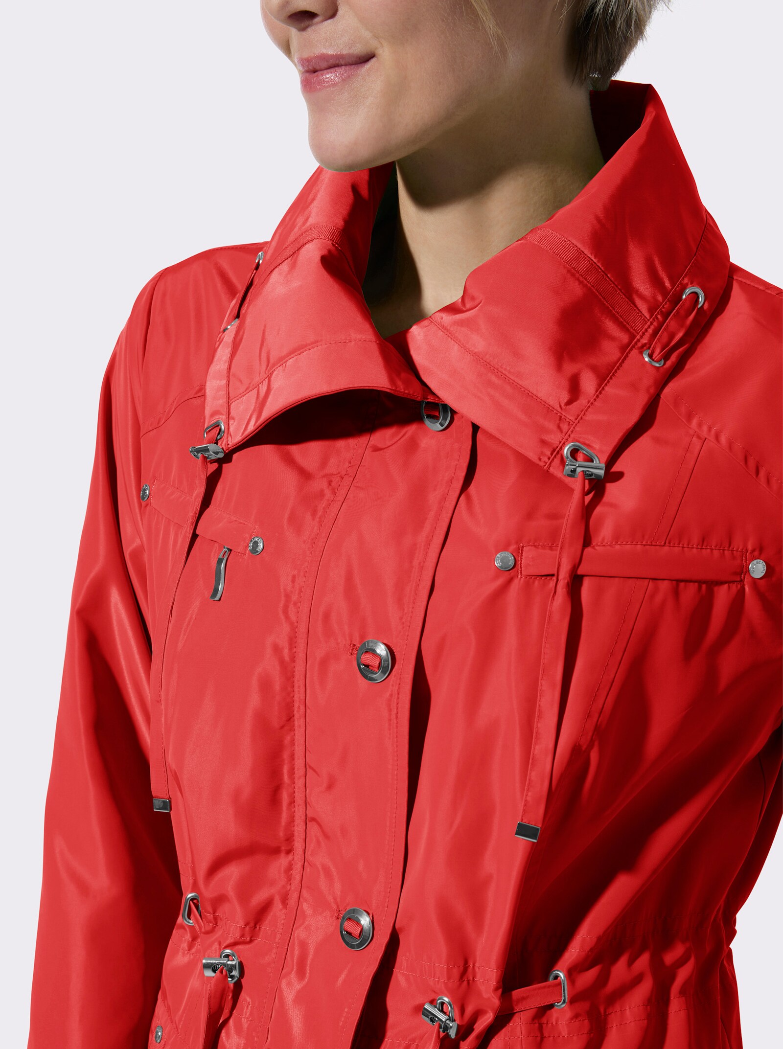 Übergangsjacke mit Umlegekragen - rot