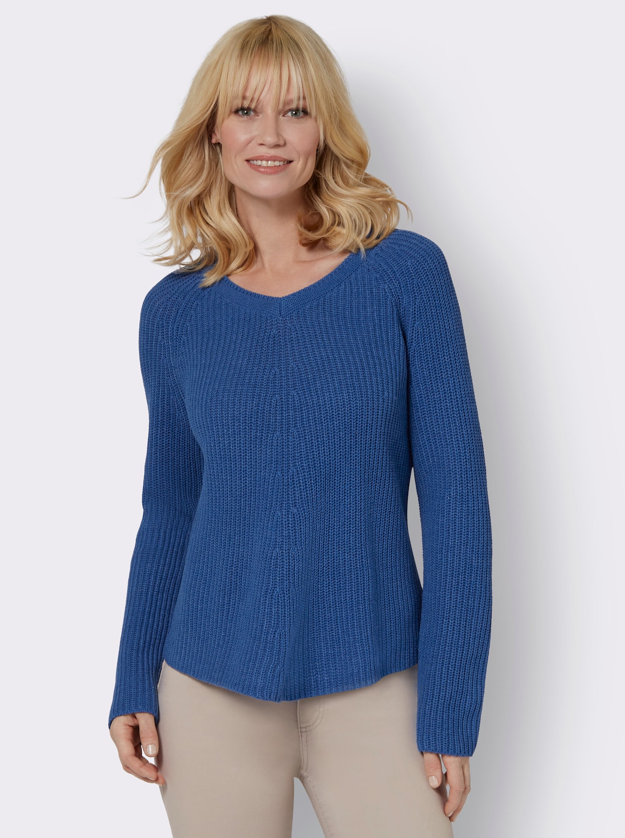 Pullover met lange mouwen - middenblauw gemêleerd