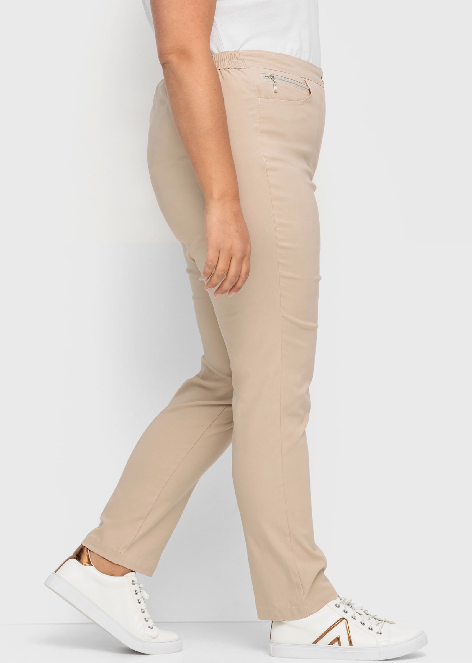 Bengalinhose mit Zierreißverschlüssen - sand