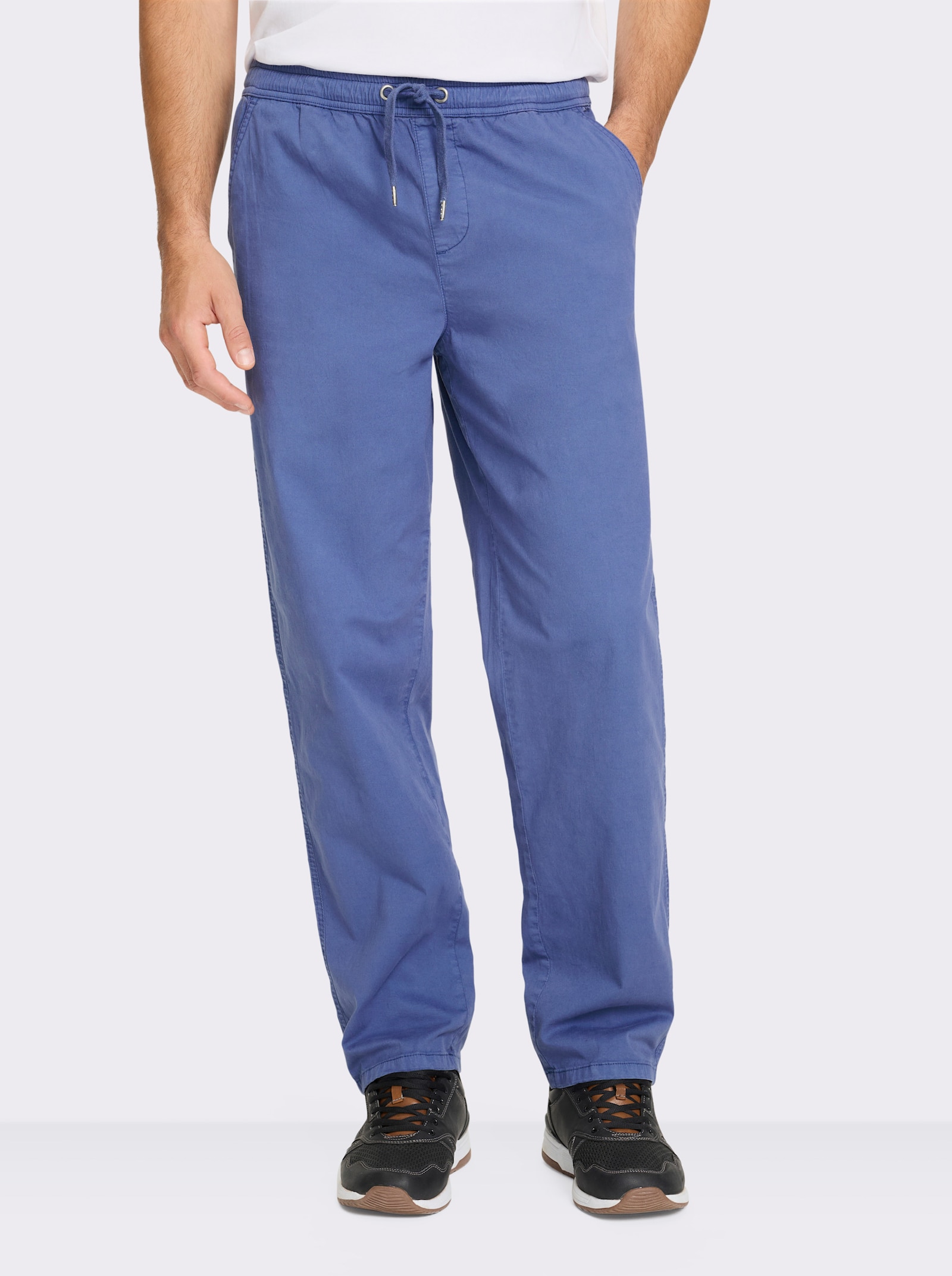 Catamaran Comfortbroek met achterzakken met klittenbandsluiting - jeansblauw