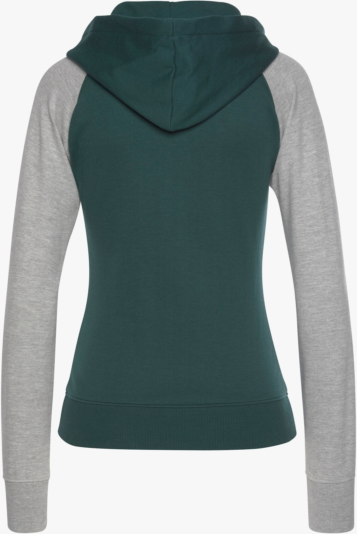 Veste à capuche - vert foncé-gris clair