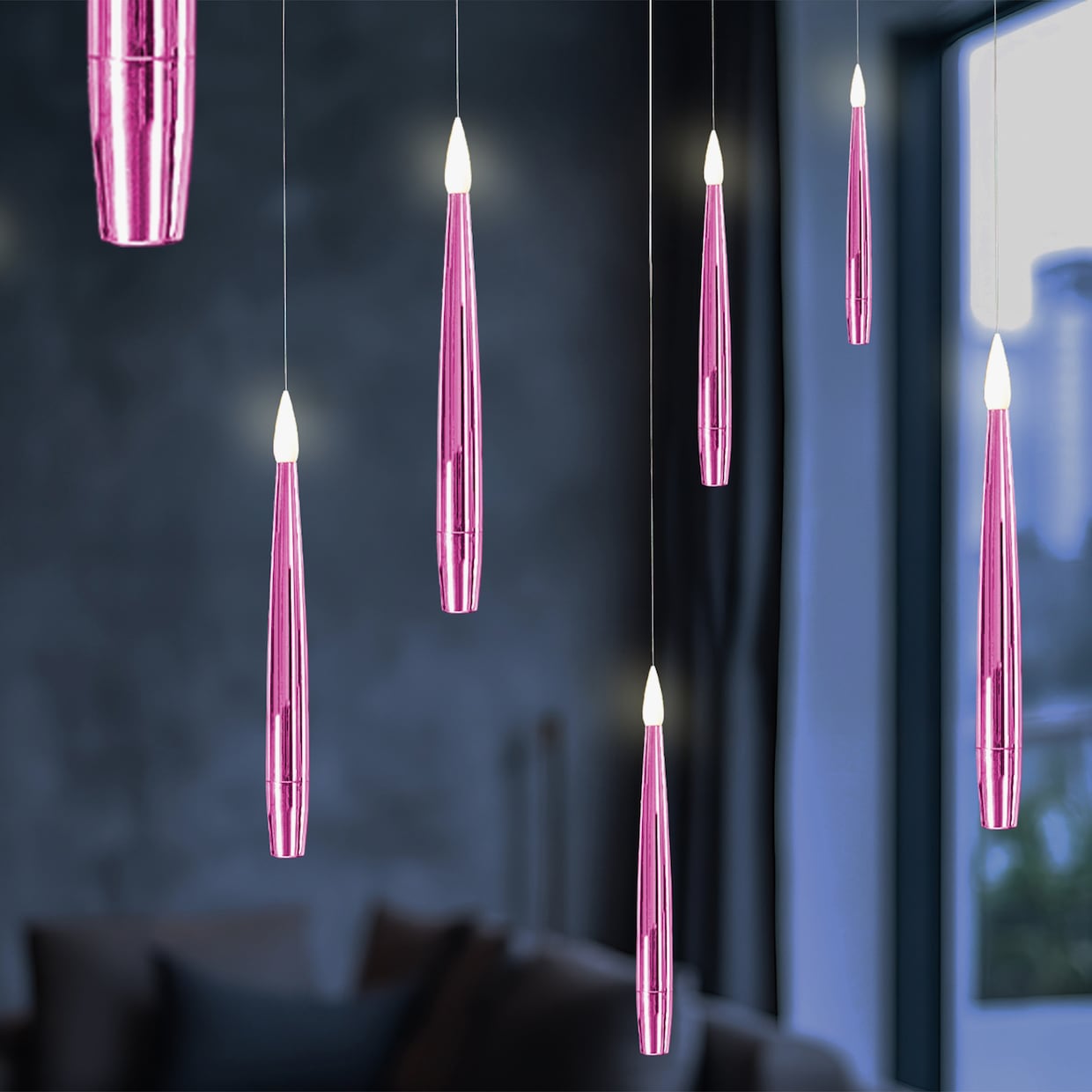 my home LED Dekolicht - chrom rosa