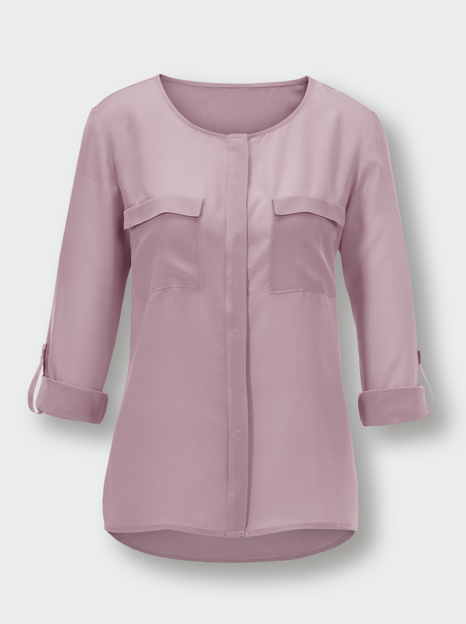 heine Seidenbluse mit mattem Glanz - mauve