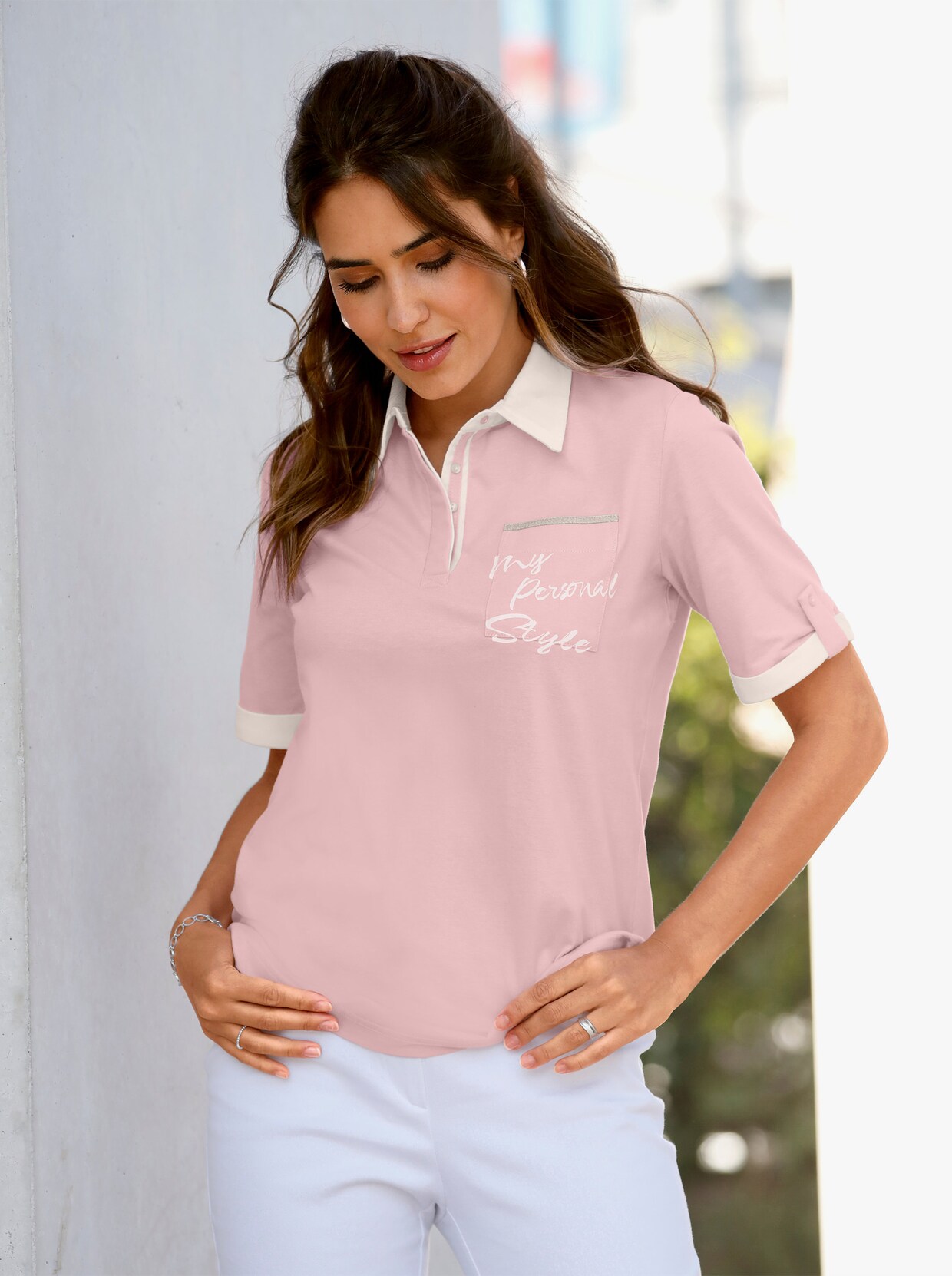 Poloshirt - roze