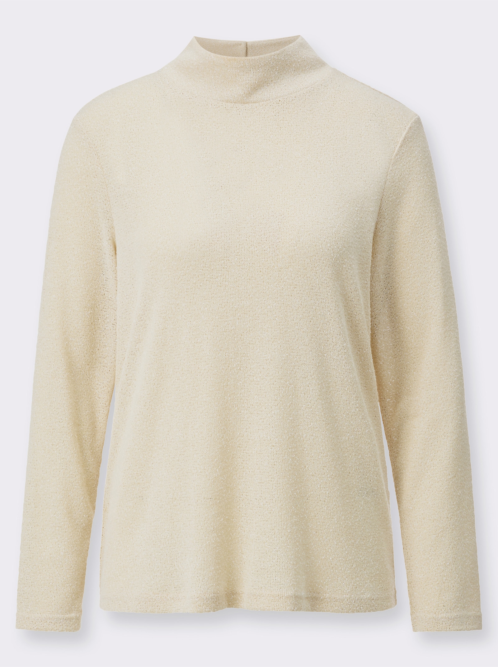 Langarmshirt in pflegeleichter Qualität - sand-meliert