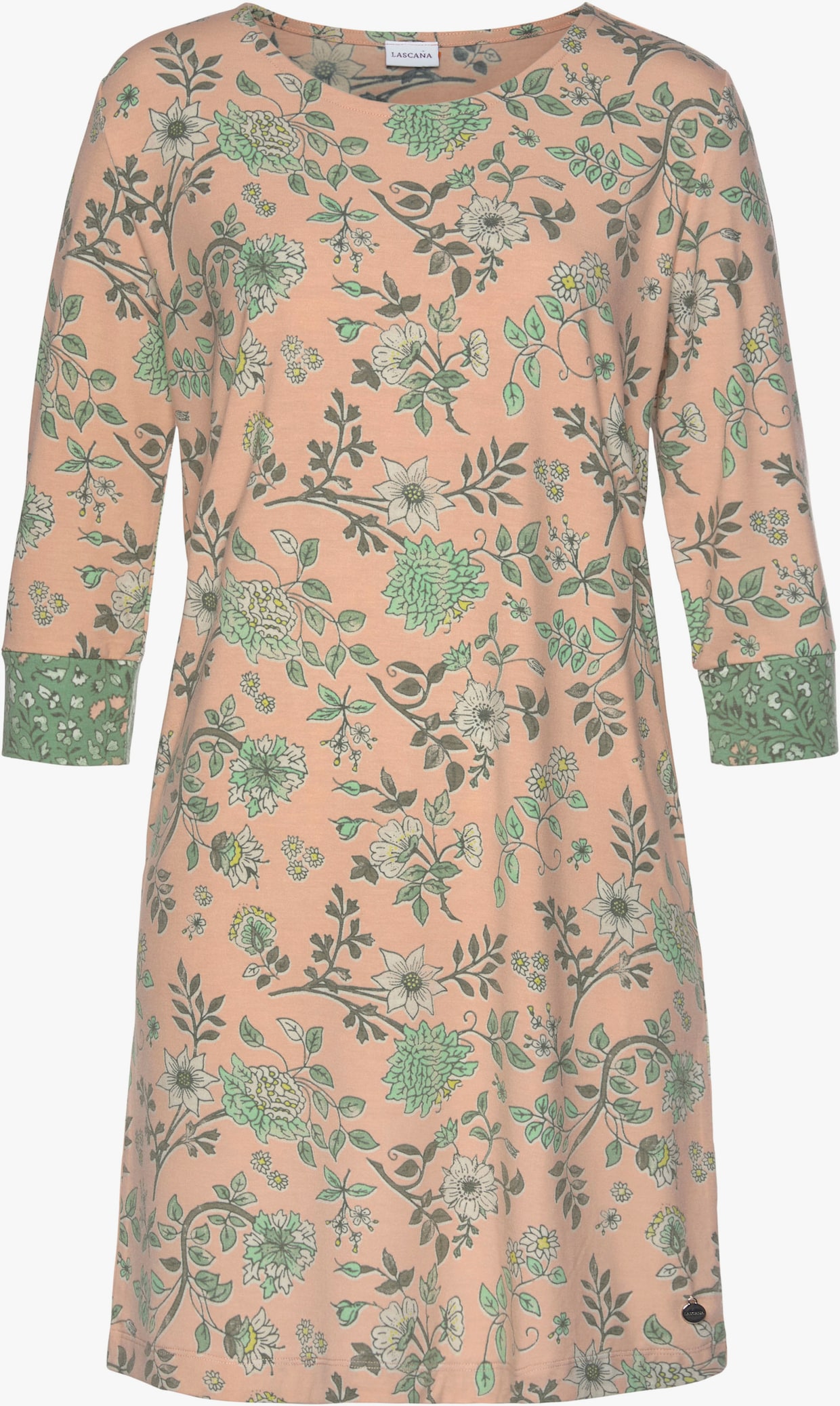 LASCANA Chemise de nuit - rose-vert jonc