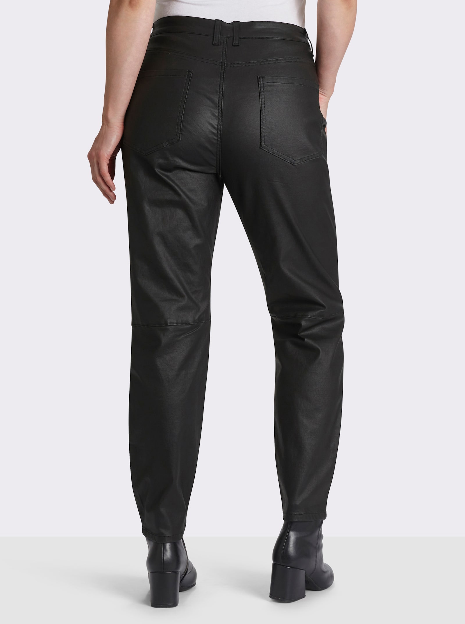 sheego by Joe Browns Bengalinhose in beschichteter Optik - schwarz