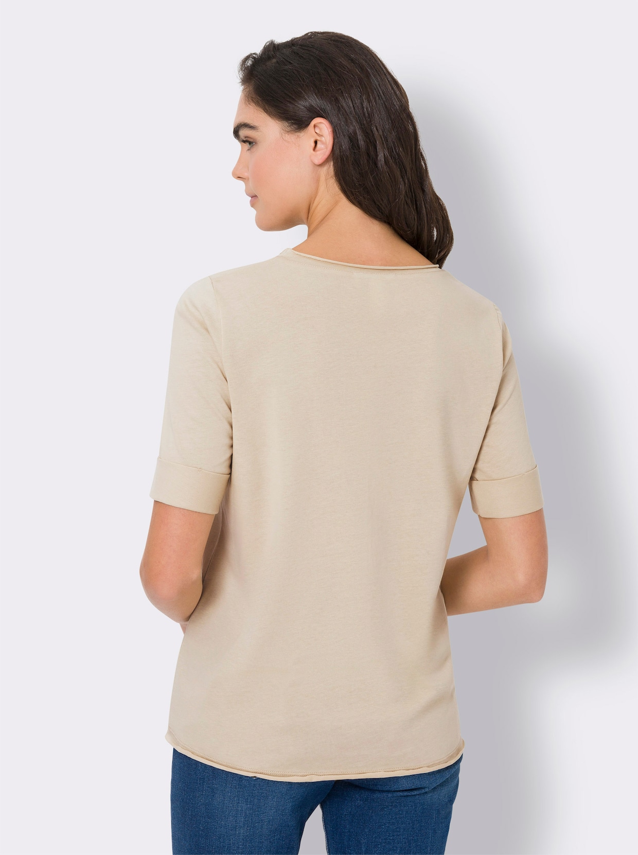 heine Shirt met korte mouwen - zand