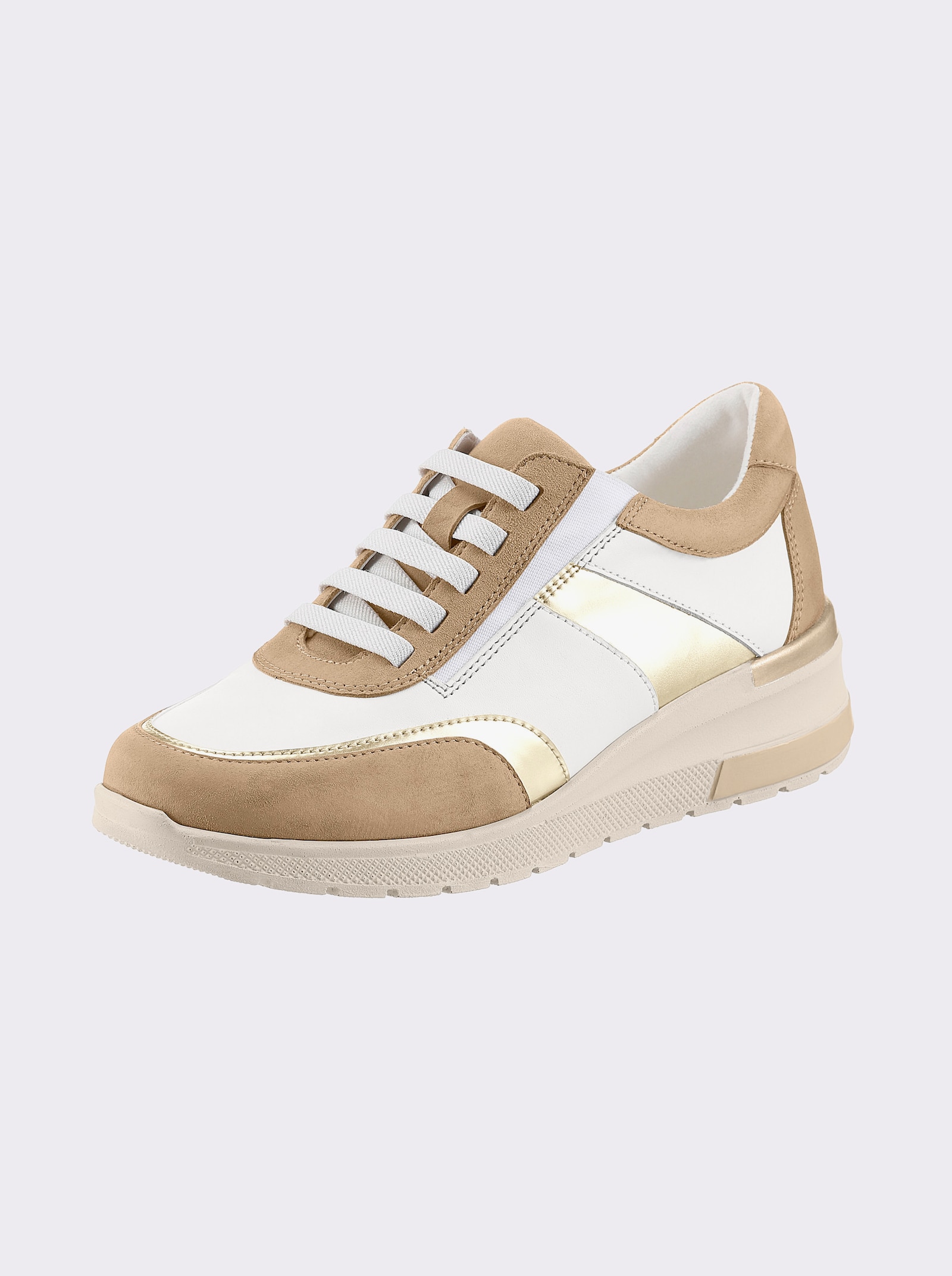 airsoft modern+ Sneaker mit Elastik-Details - beige