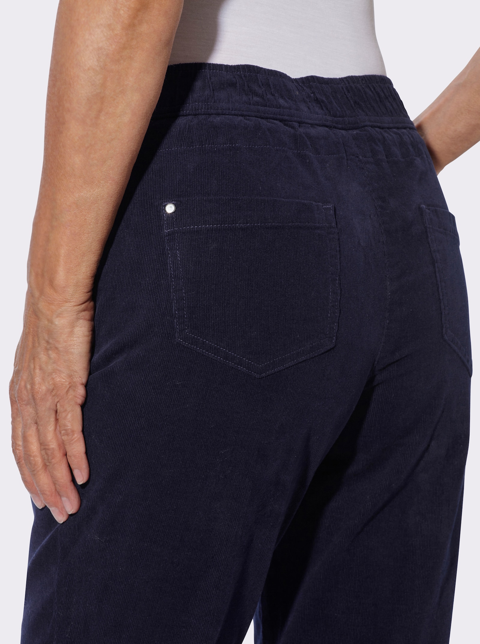 Cordhose zum Reinschlüpfen - marine