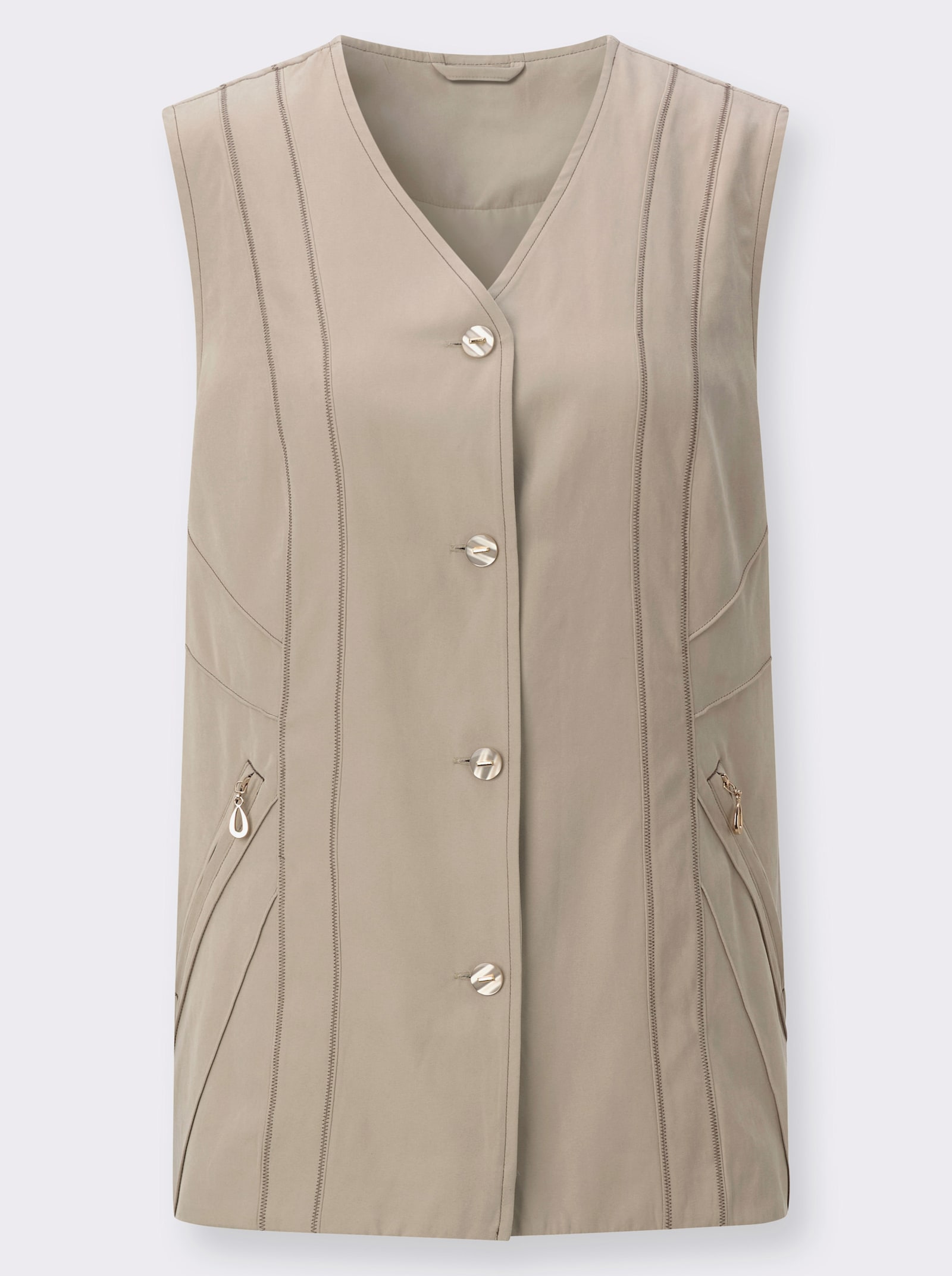 Weste in Micro-Moss-Qualität - sesam