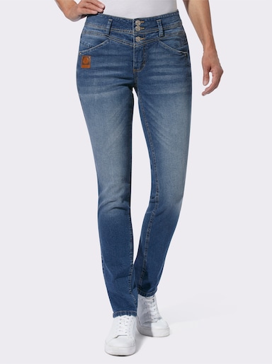Stretch-Jeans mit dezenter Waschung - blue-stone-washed