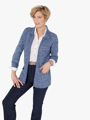 Strickjacke - bleu-meliert