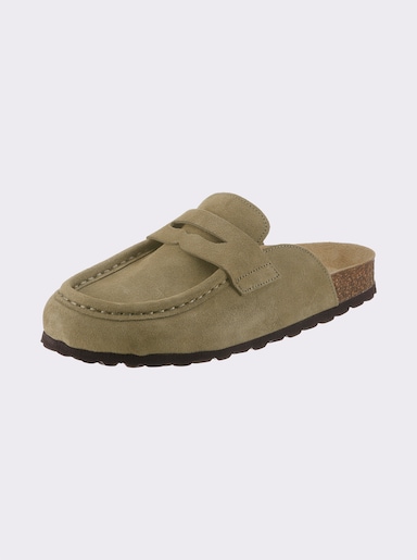 heine Pantolette im Sabot-Stil - khaki