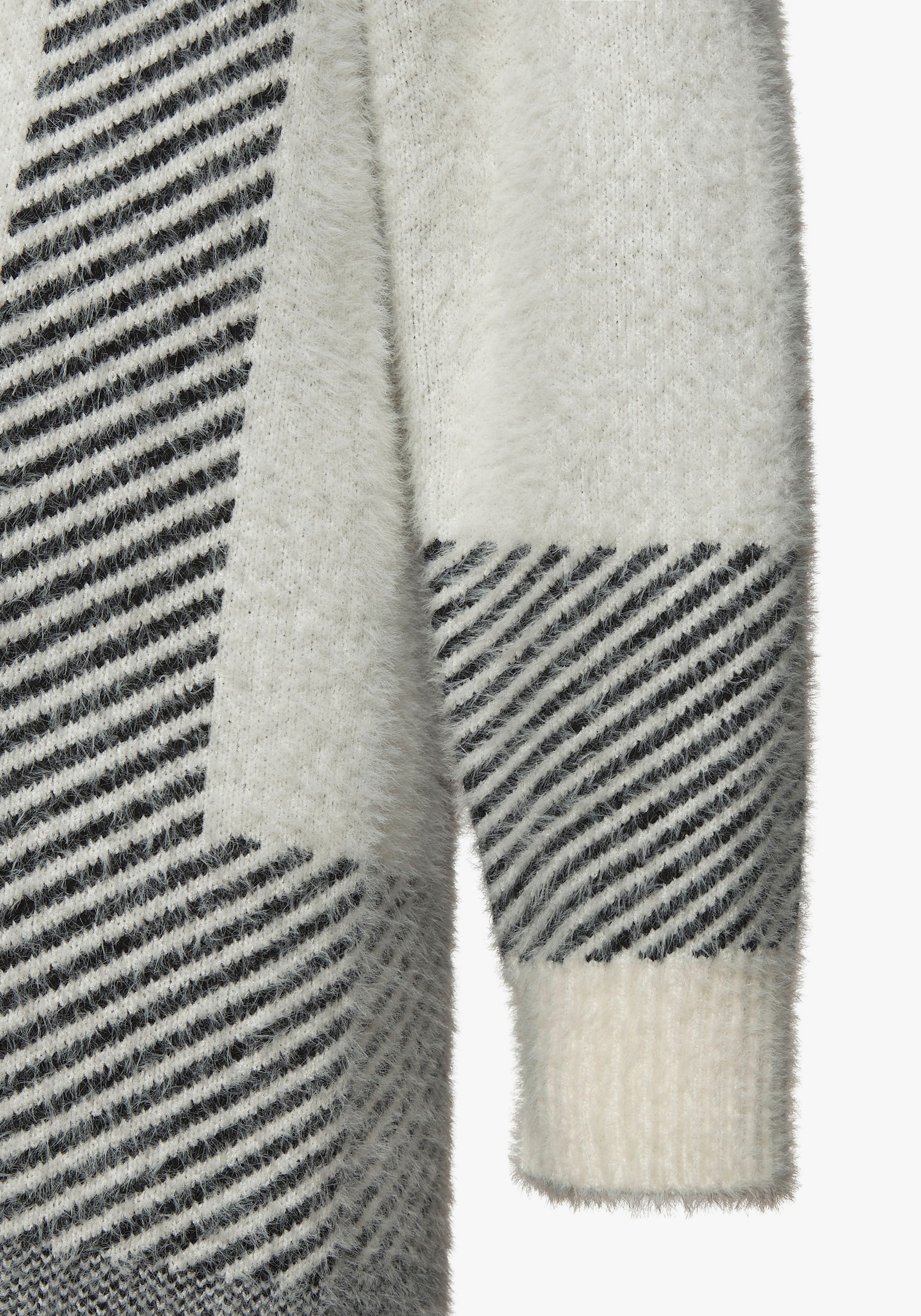 LASCANA Veste longue en tricot - crème-noir