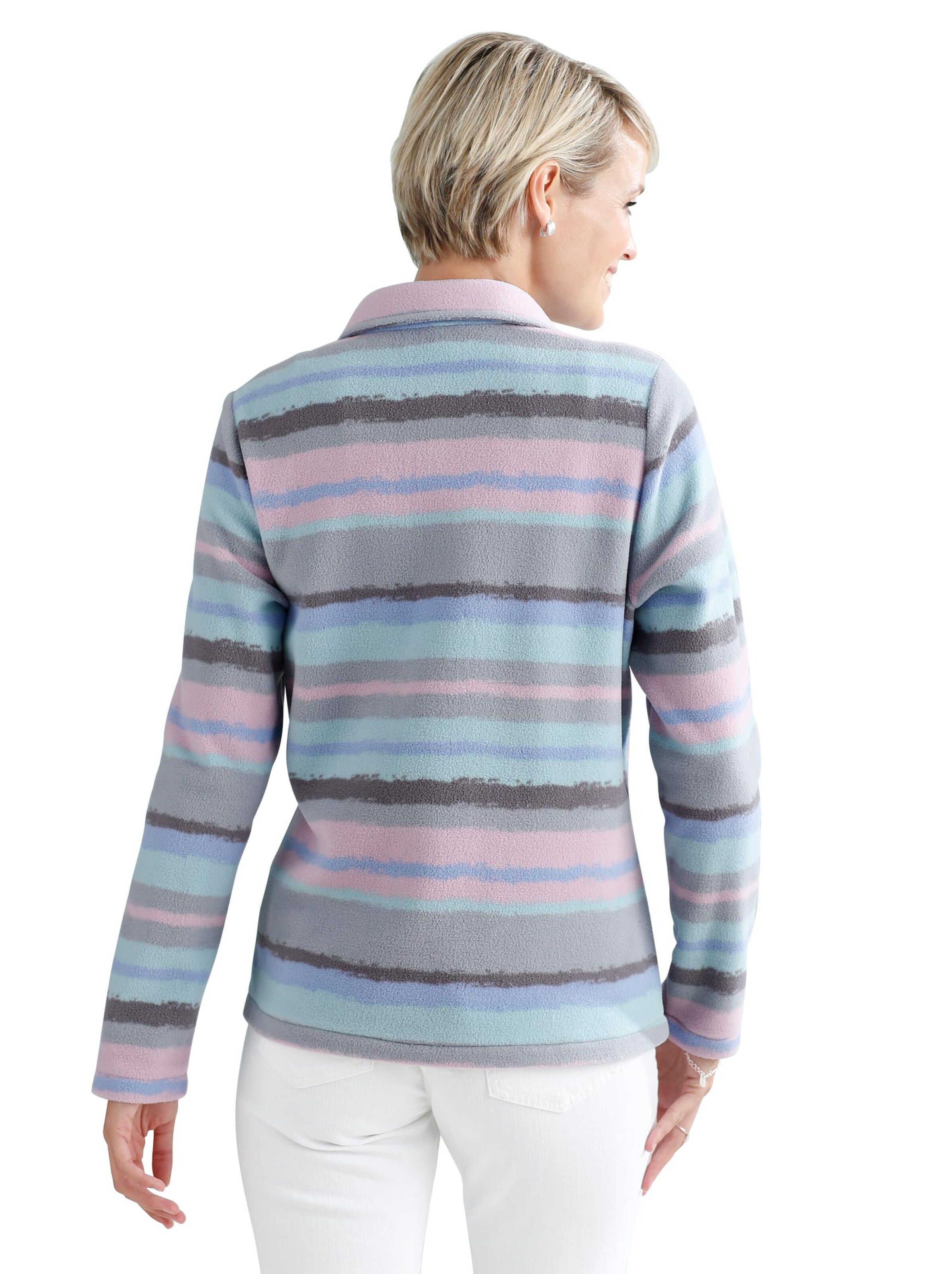 Fleece-Shirt - kalkmint-bedruckt