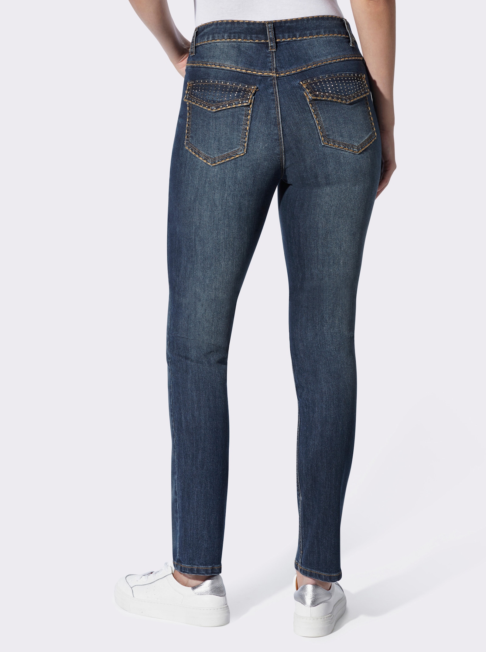 heine Jeans mit Kontrastnähten - dark blue