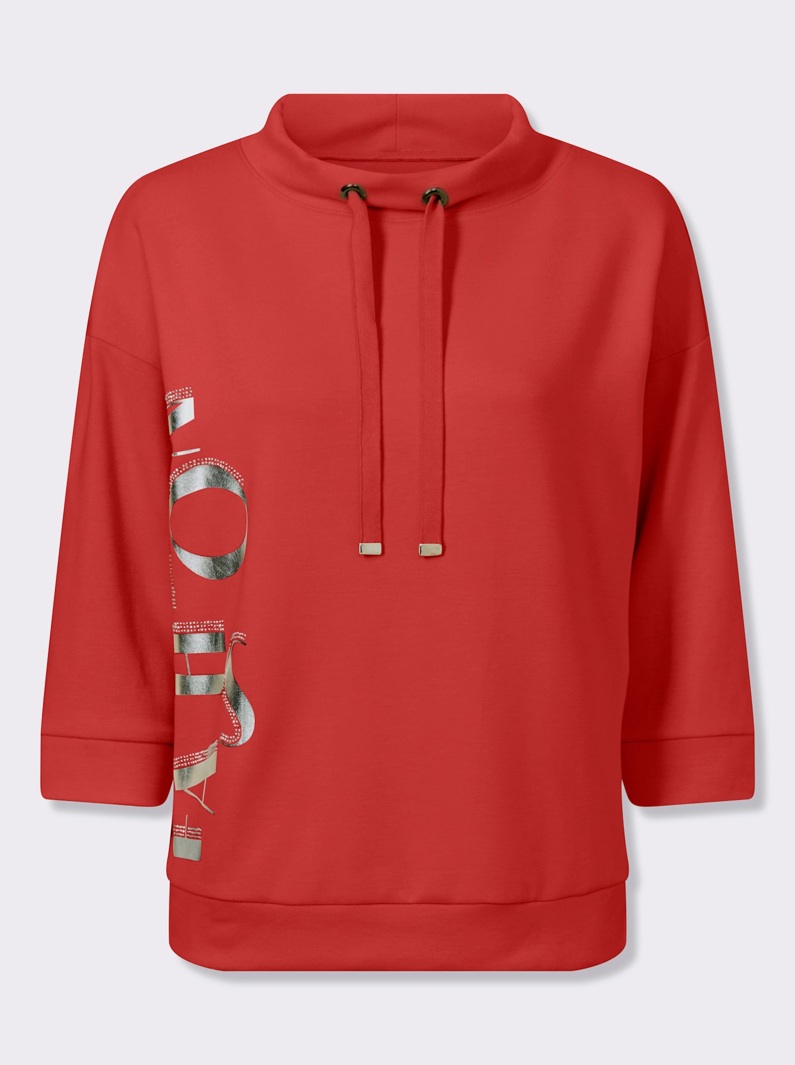 Sweatshirt mit Schriftzug - rot