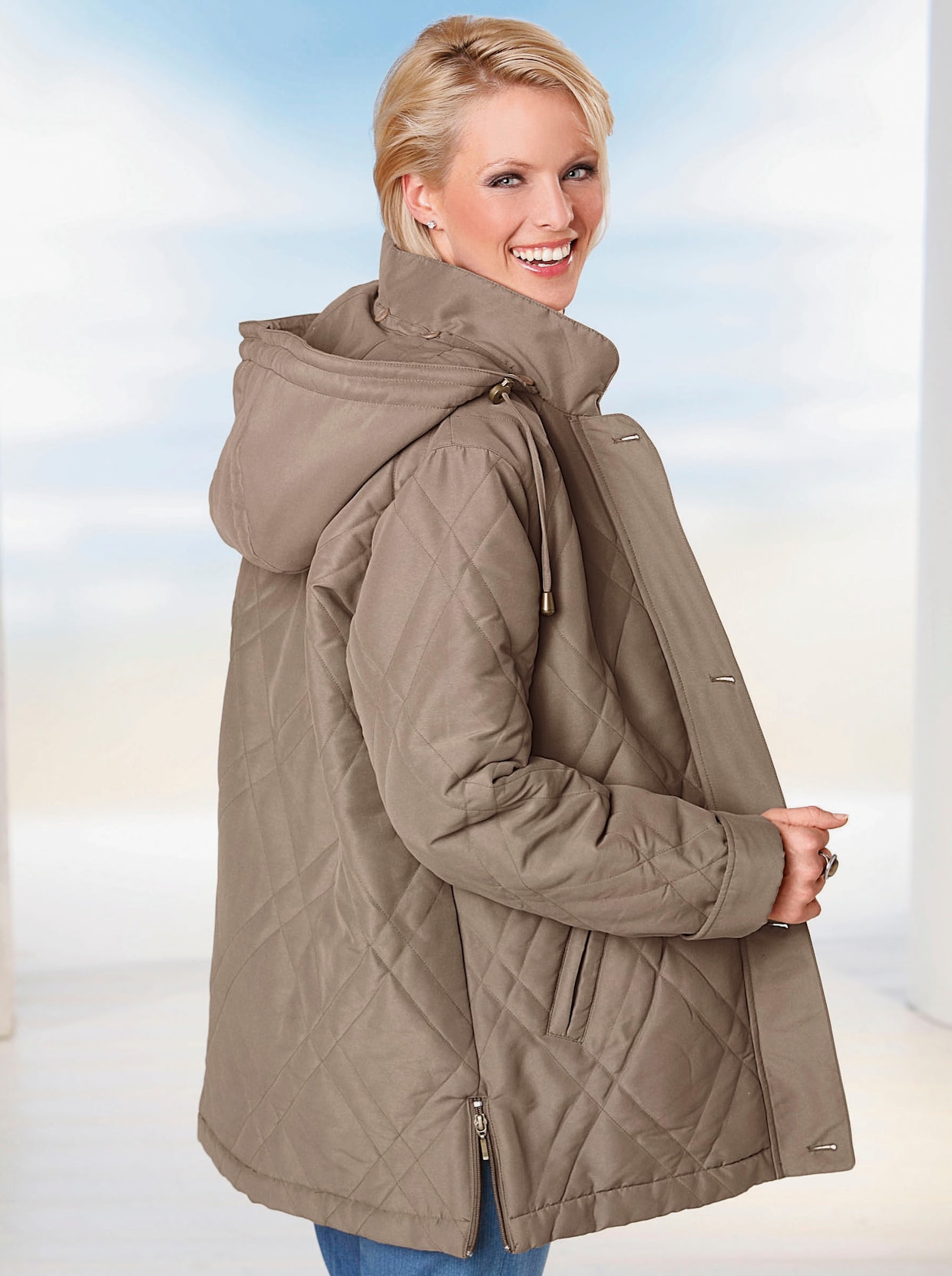 Outdoorjacke - taupe