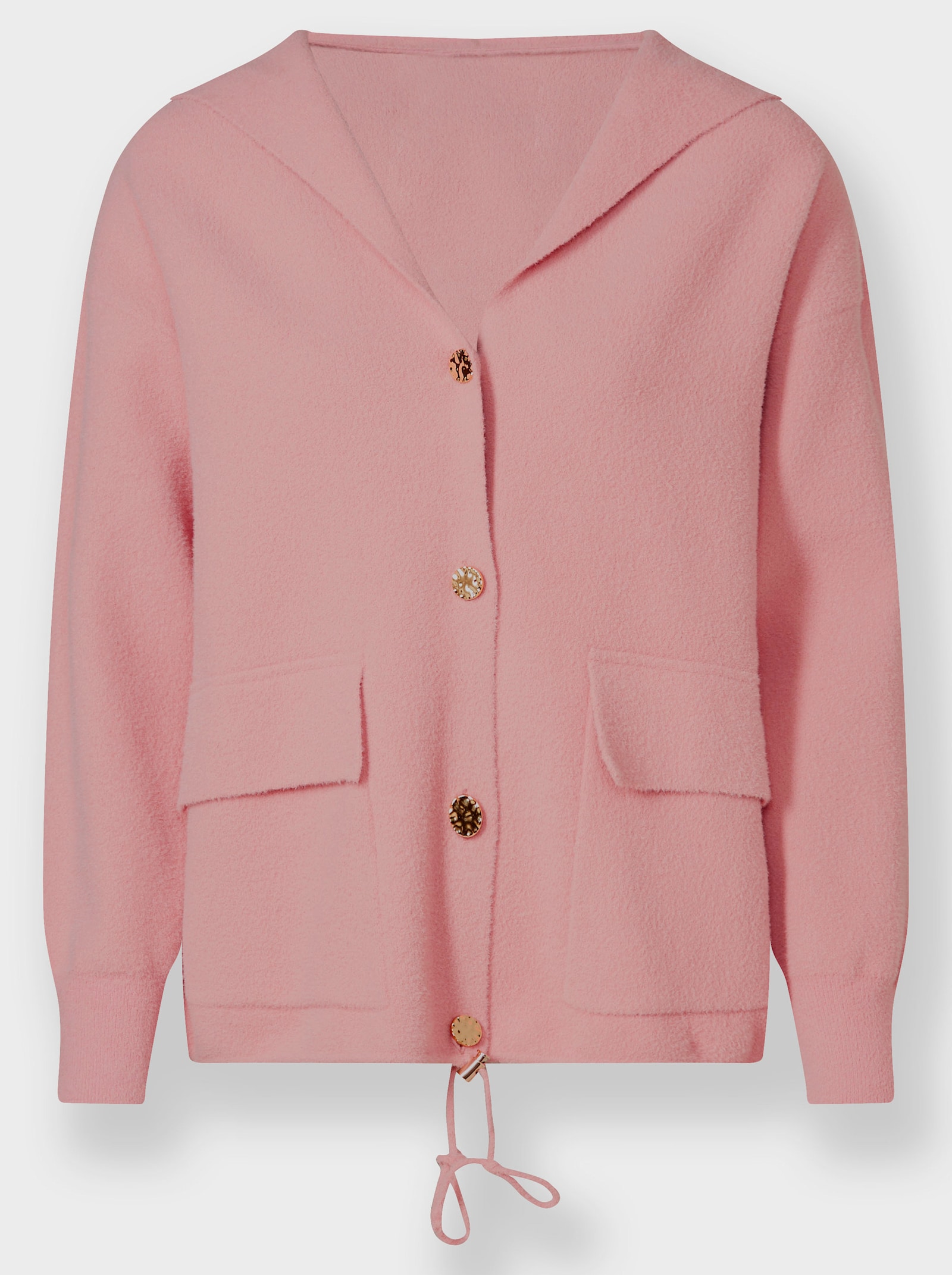 heine Veste en tricot à capuche avec boutons fantaisie - quartz rose