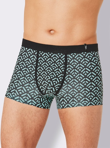 wäschepur men Broek - zwart/mint + antraciet + grijs