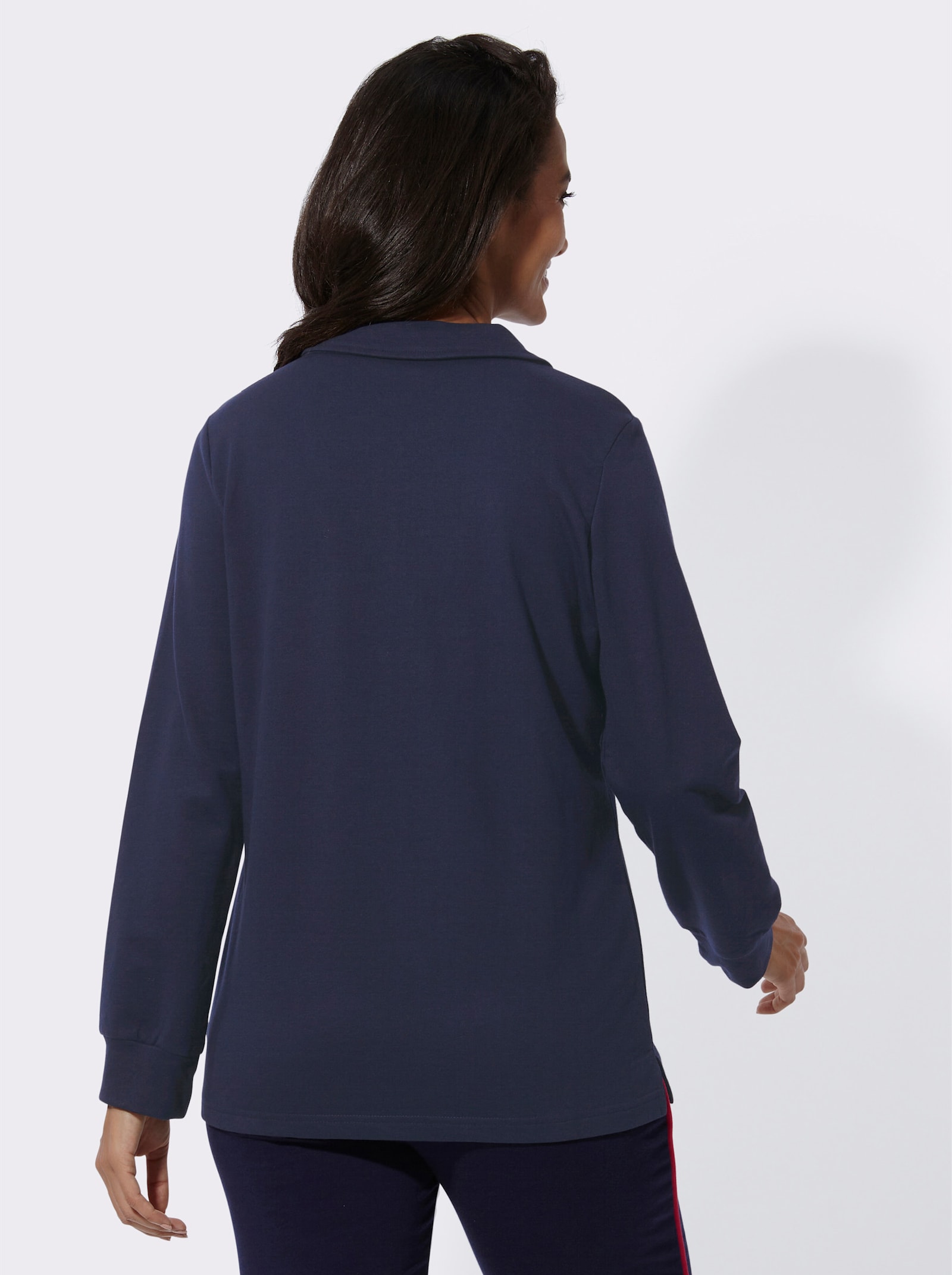 Catamaran Sports Sweatshirt in set van 2 - marine + marine/bleu gestreept