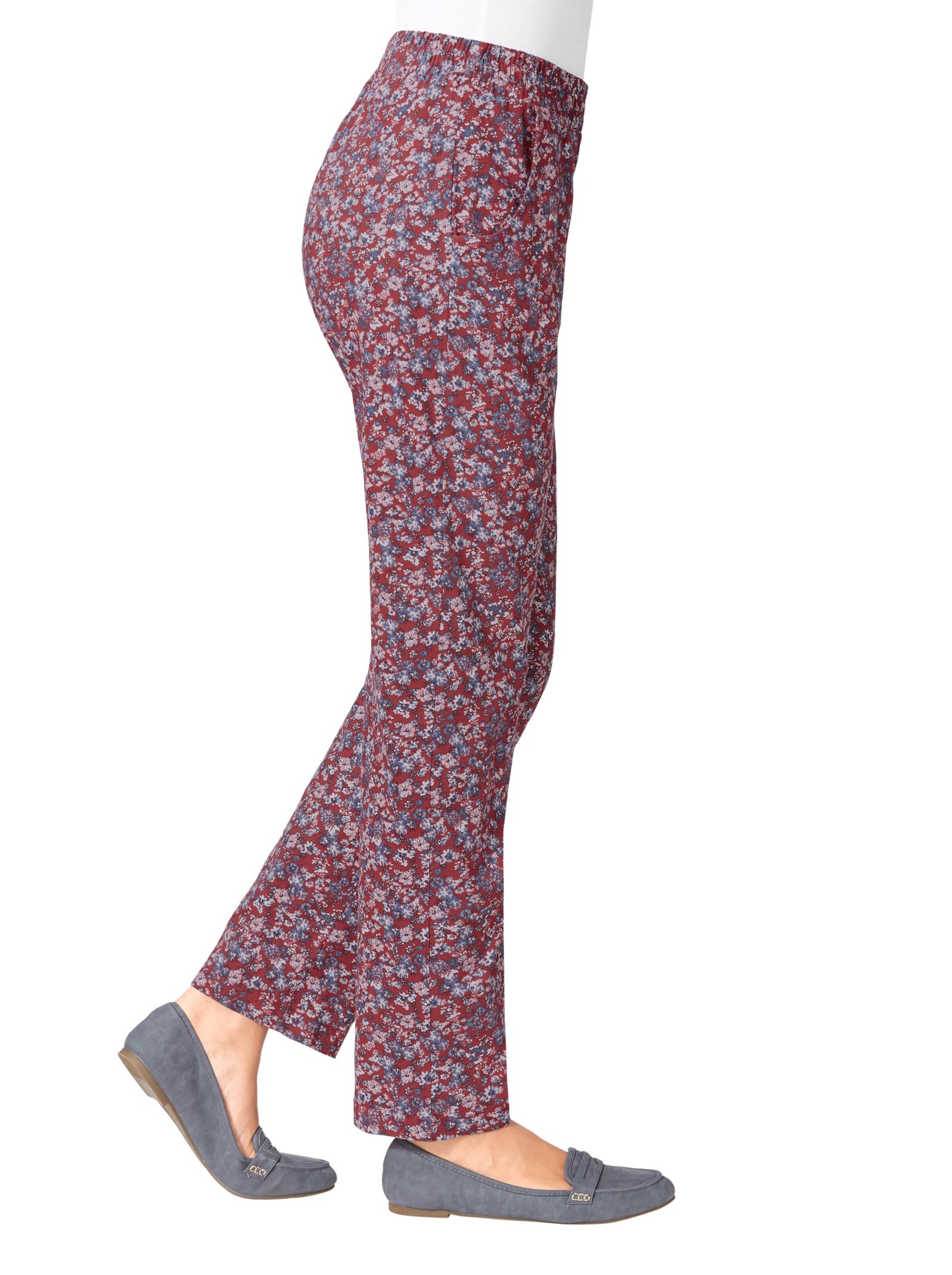 Hose - bordeaux-gemustert