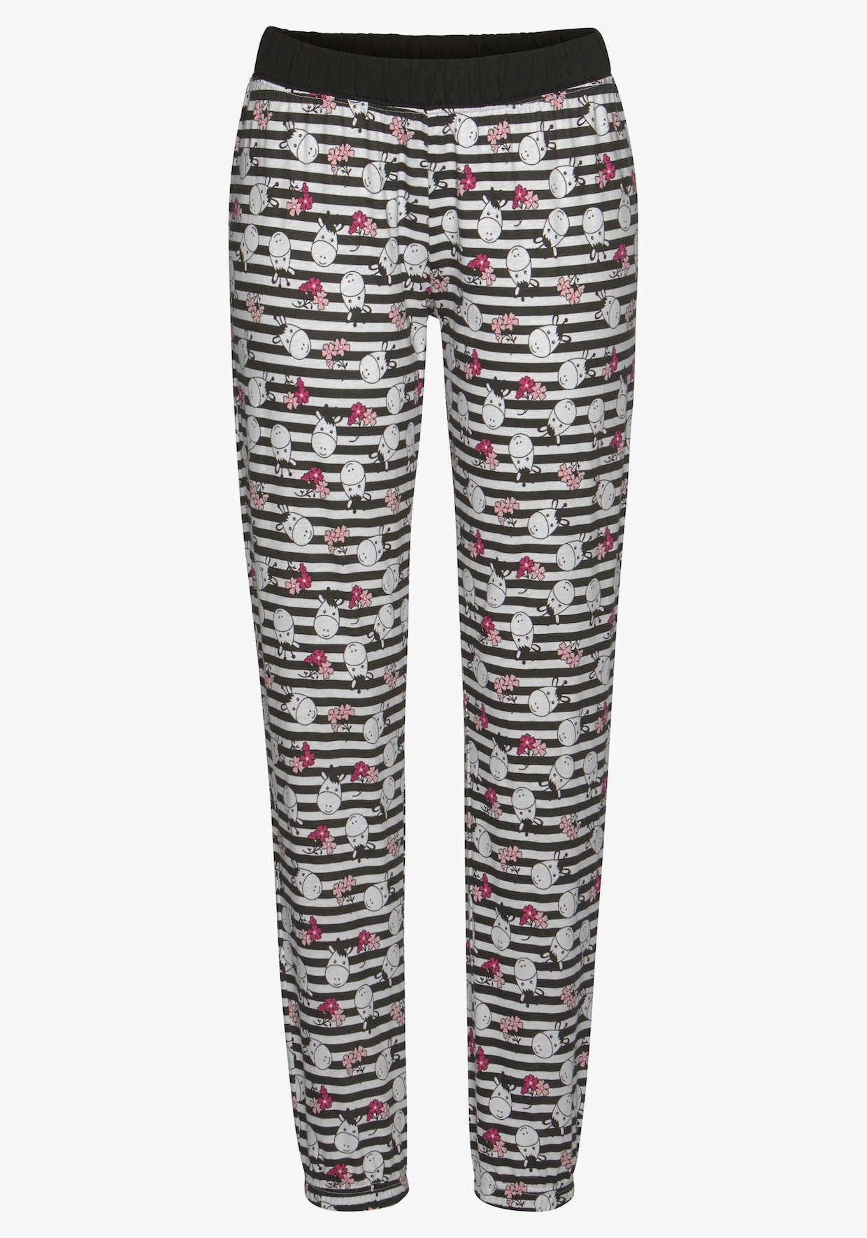 Vivance Dreams Pyjama - schwarz-weiß, schwarz-pink