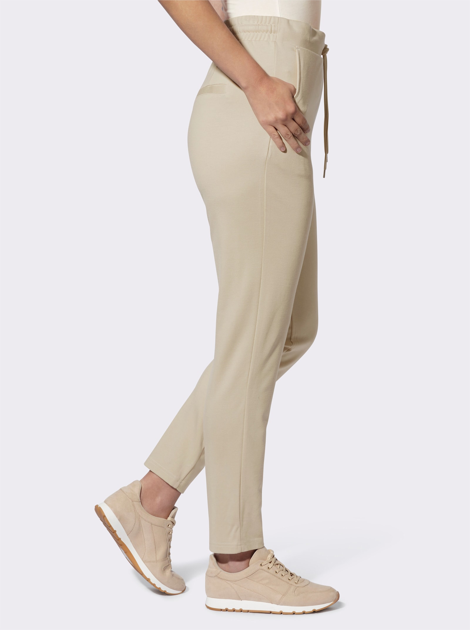 heine Jogg Pants mit erhöhtem Dehnbund - sand