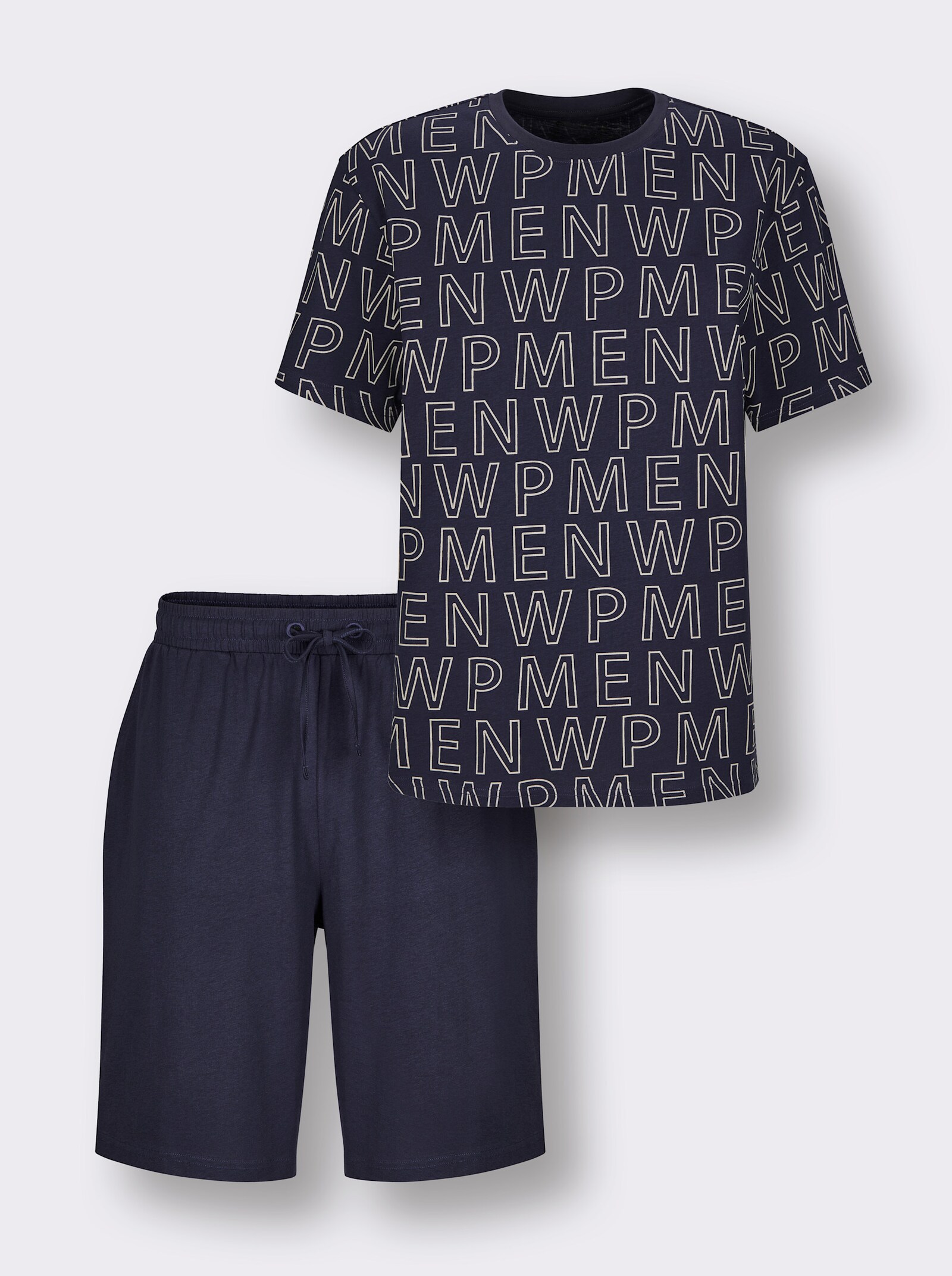 wäschepur men Shorty - marine-steingrau