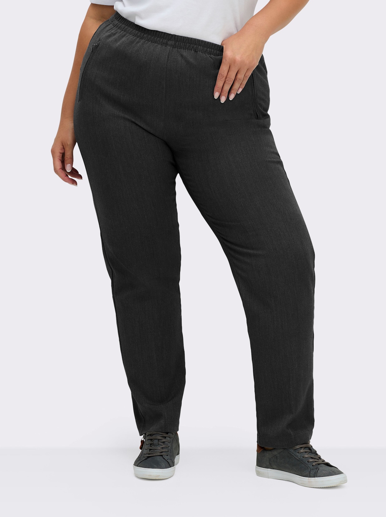 Schlupfhose in wärmender Qualität - schwarz